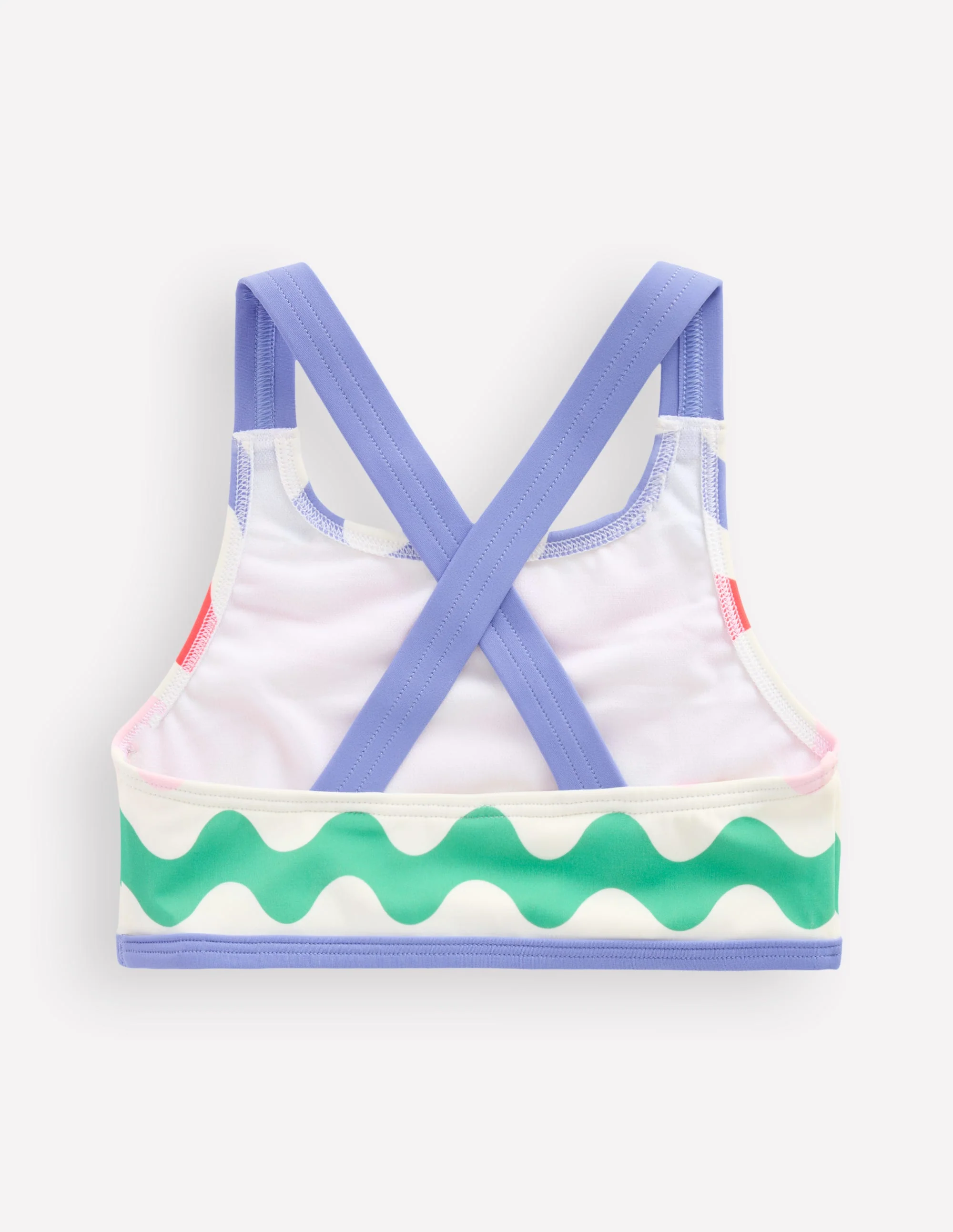 Cross-back Bikini Top-Multi Wave - Image 2