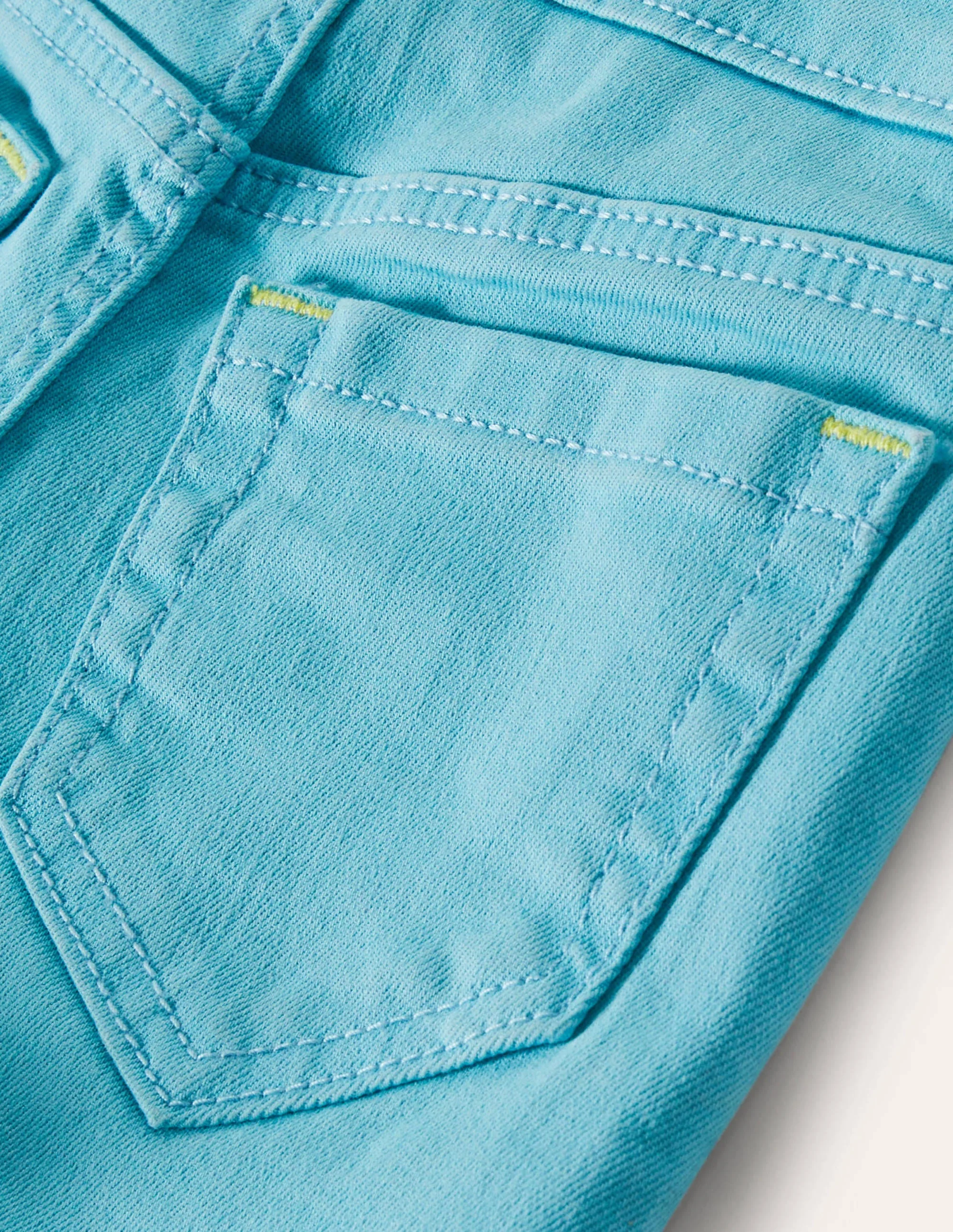 Denim Shorts-Aqua Blue - Image 3