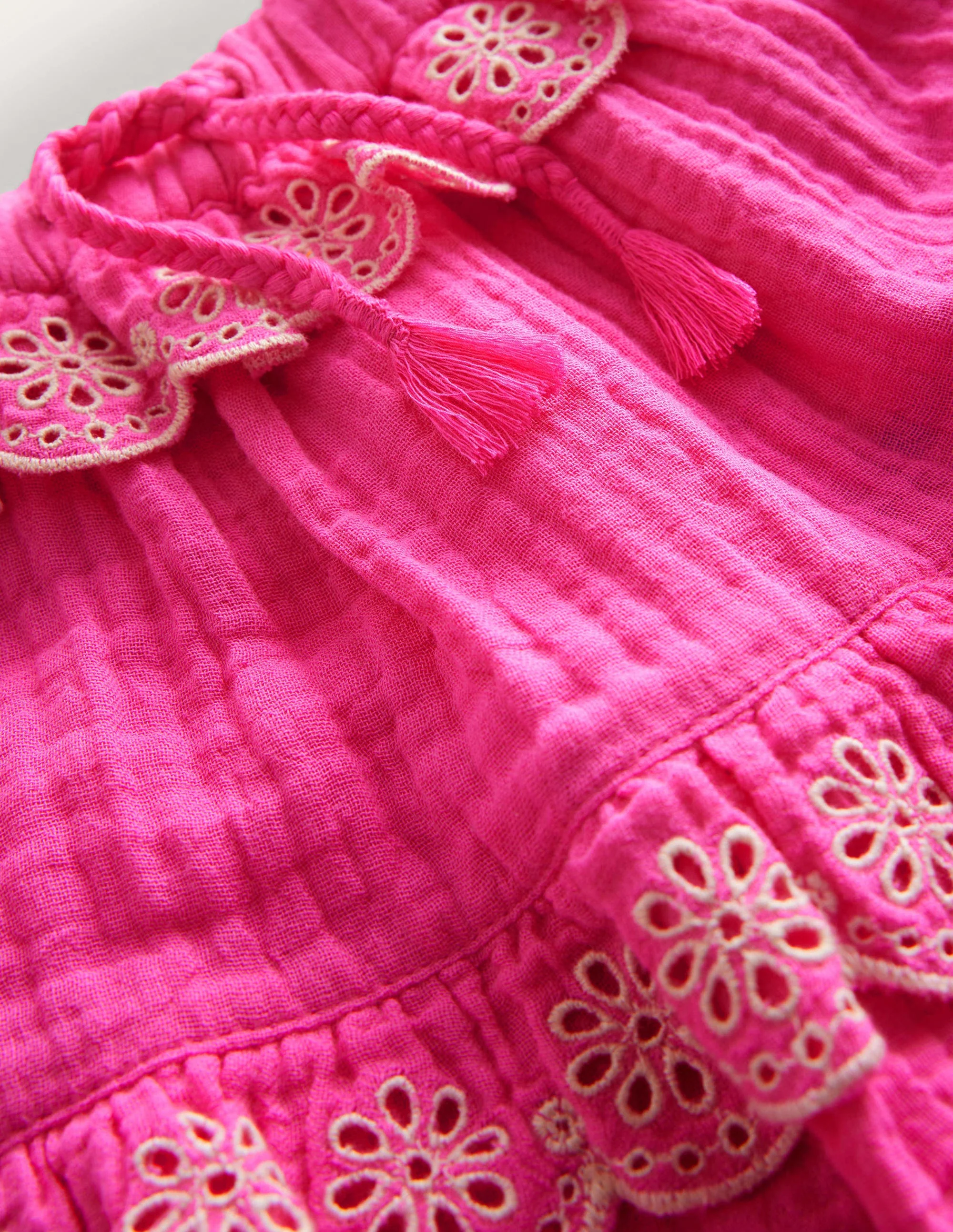 Double Cloth Scallop Skirt-Festival Pink - Image 3
