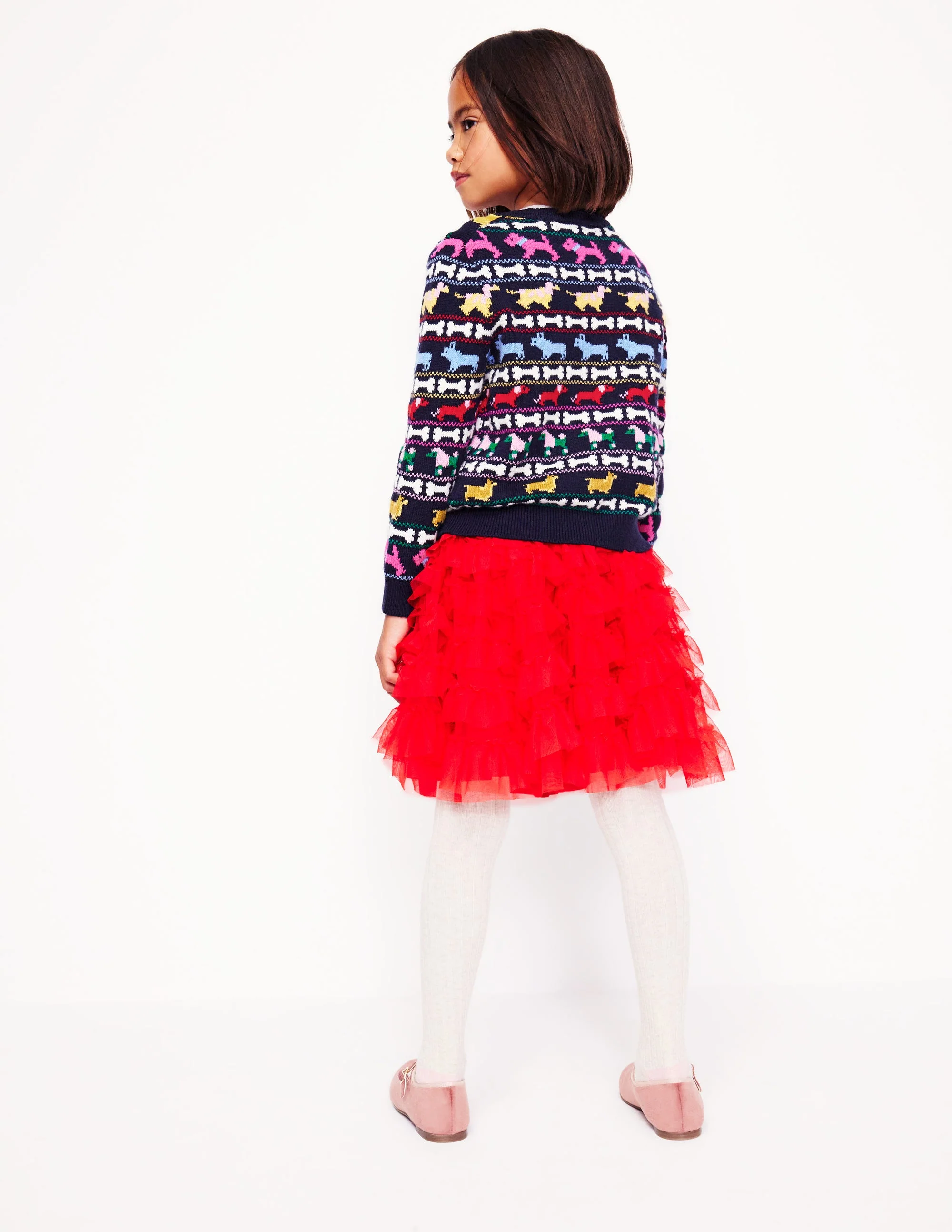 Edie Fair Isle Cardigan-Navy Multi Dogs - Image 3