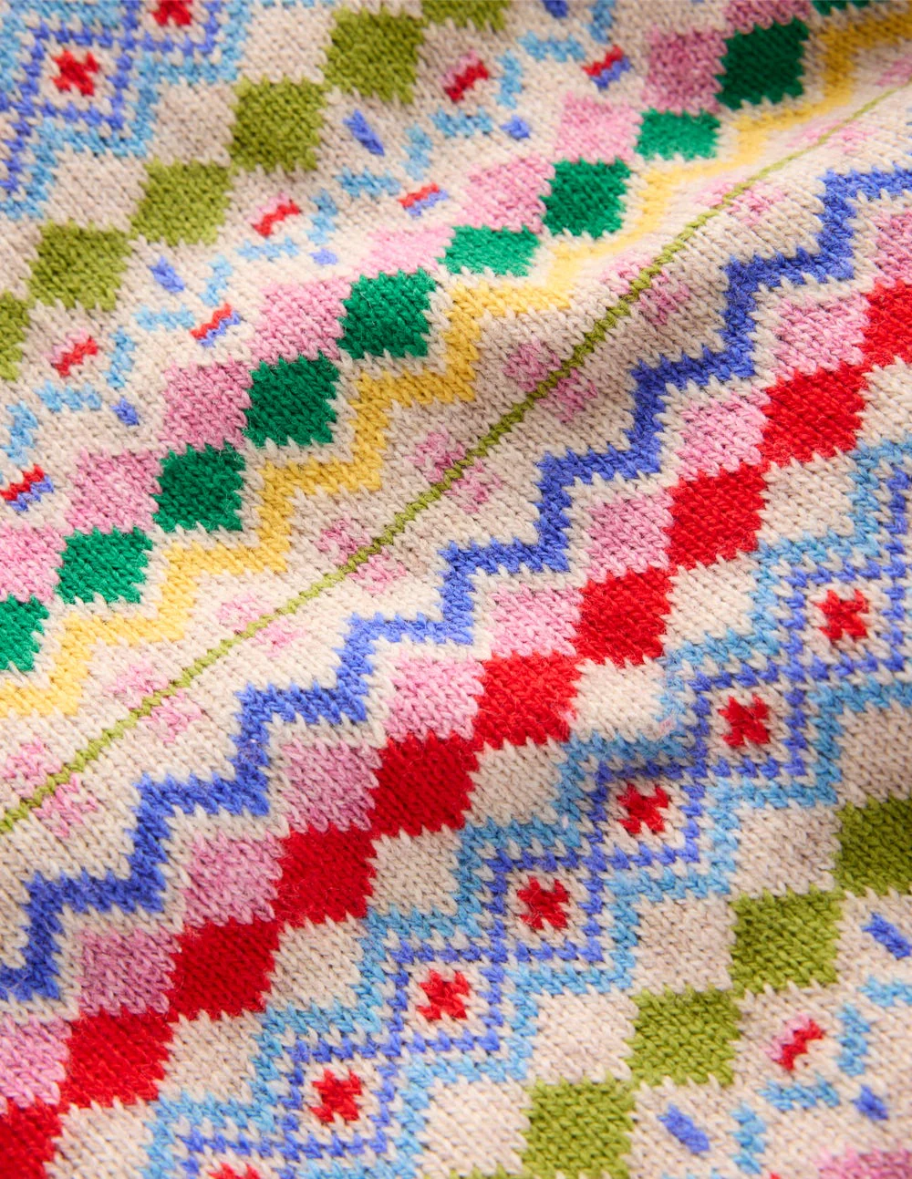 Eleanor Fair Isle Jumper-Oatmeal Melange Fair Isle - Image 3