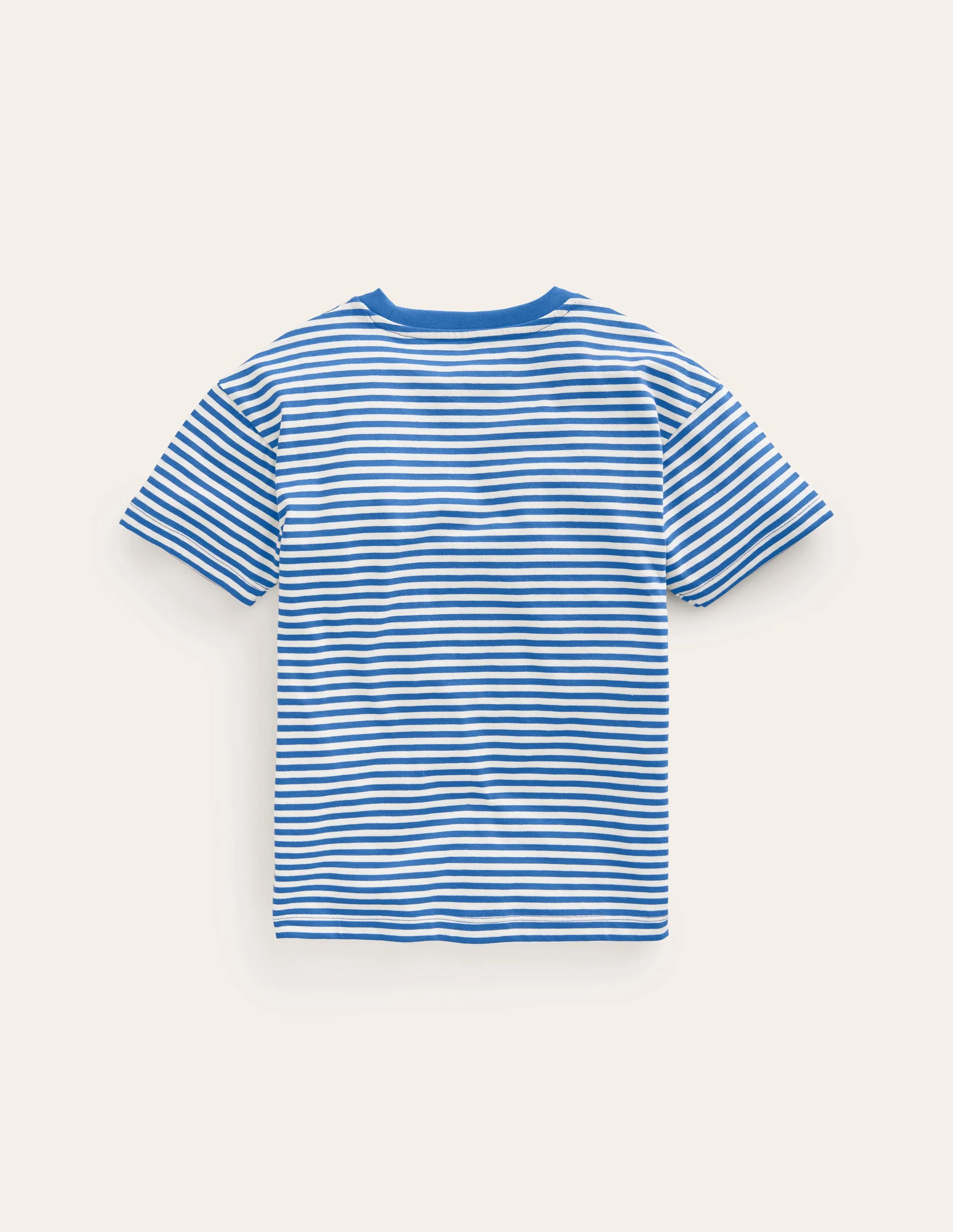 Embroidered Logo T-Shirt-Blue Heron/Ivory Strawberry - Image 2