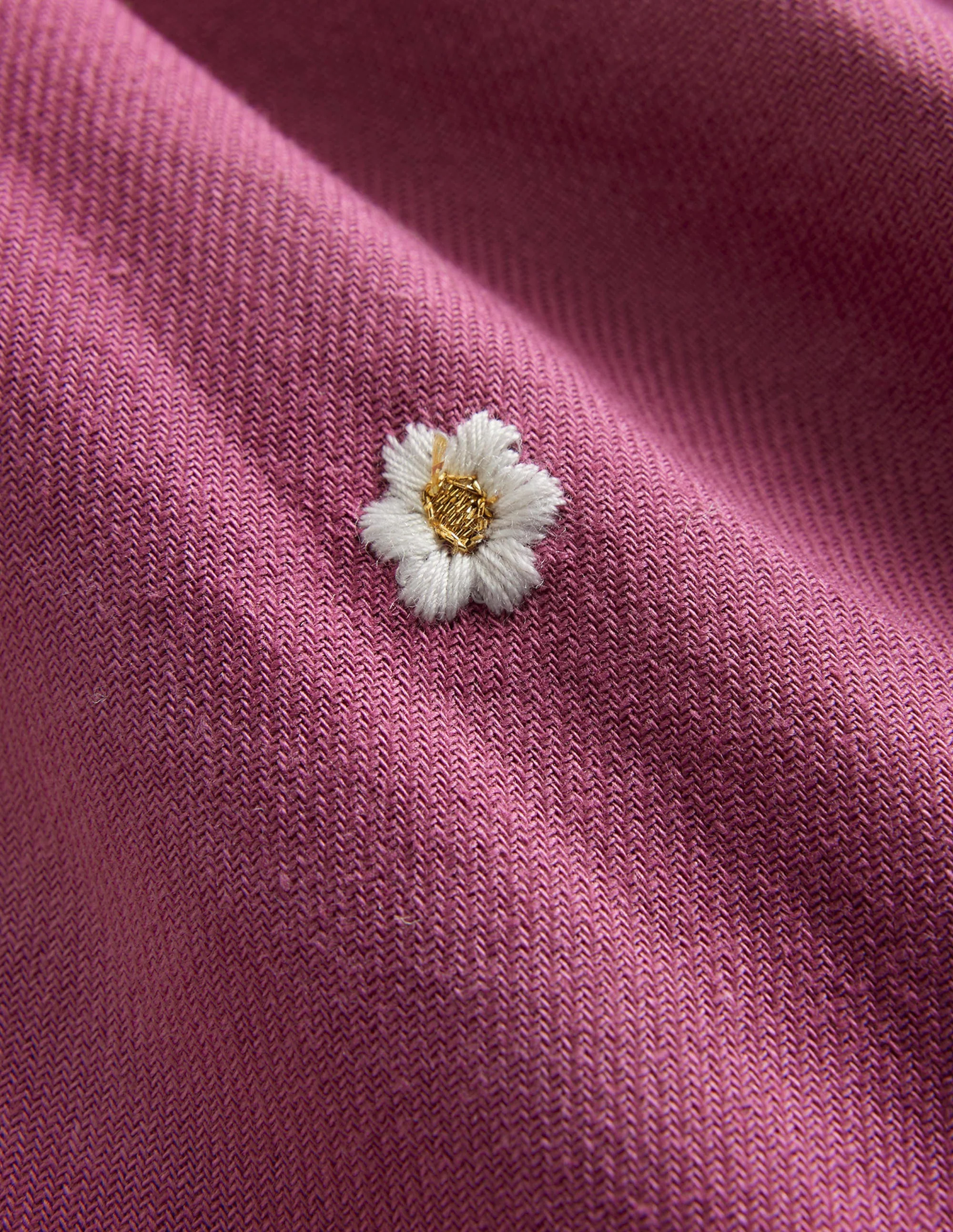 Embroidered Twirly Skirt-Teacup Pink Daisy - Image 3