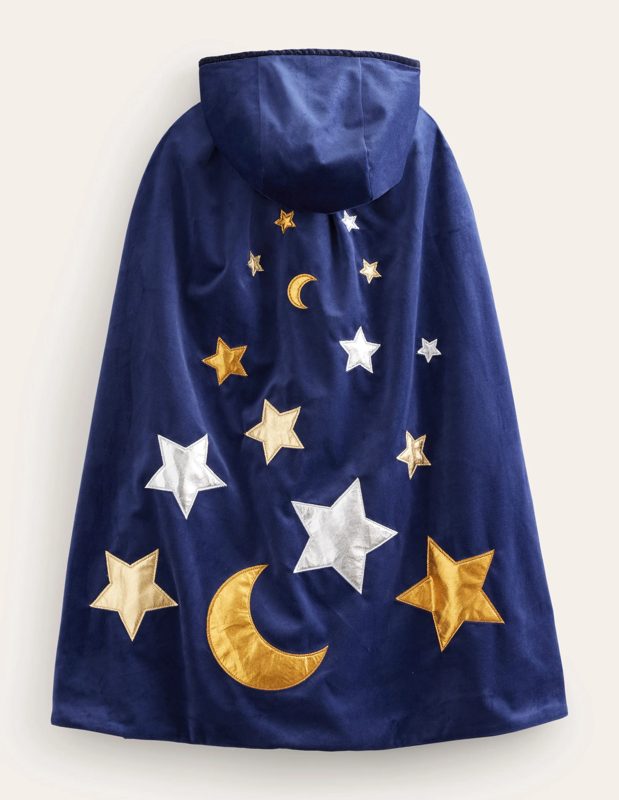 Embroidered Velvet Cape-College Navy - Image 2