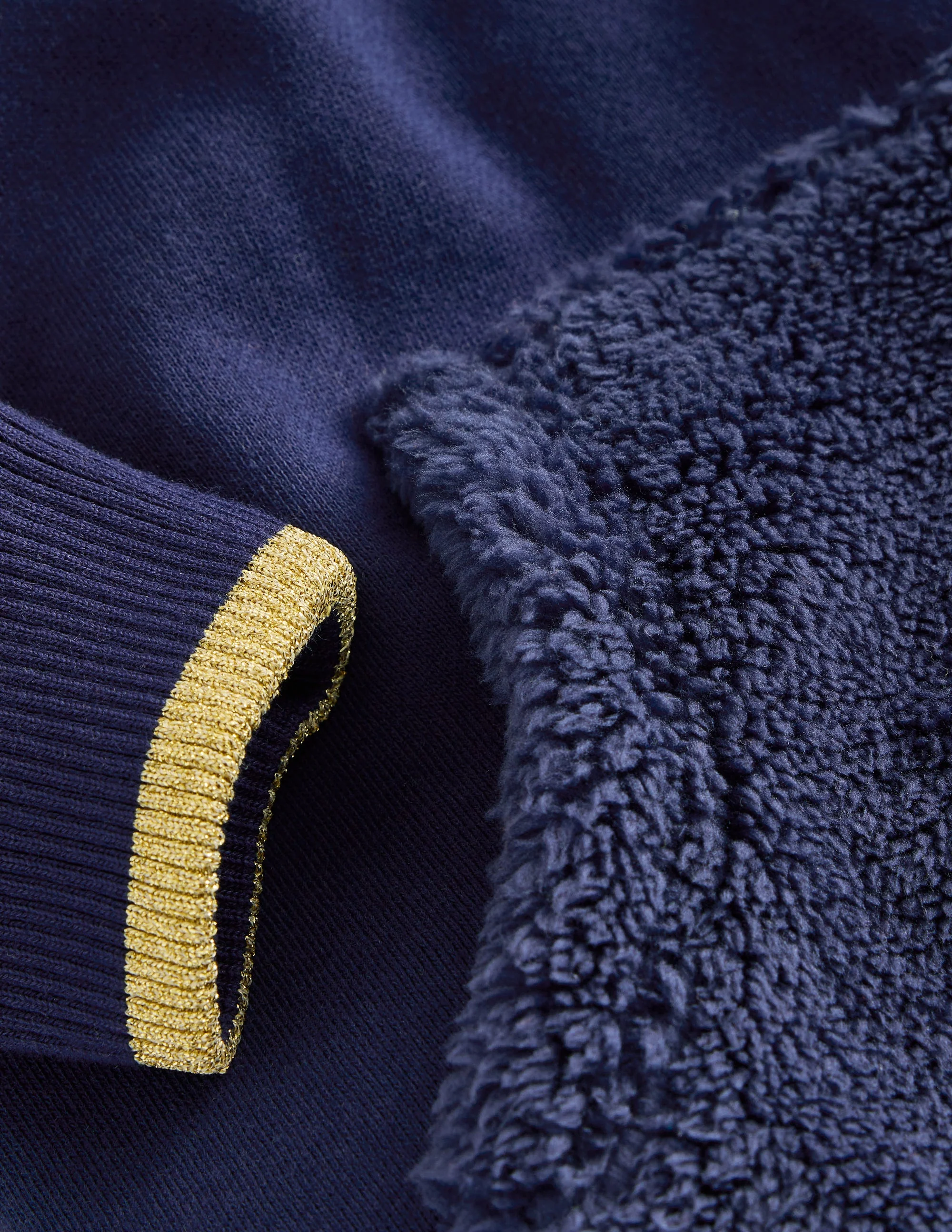 Fleece Novelty Hoodie Dress-College Navy Cat - Image 3
