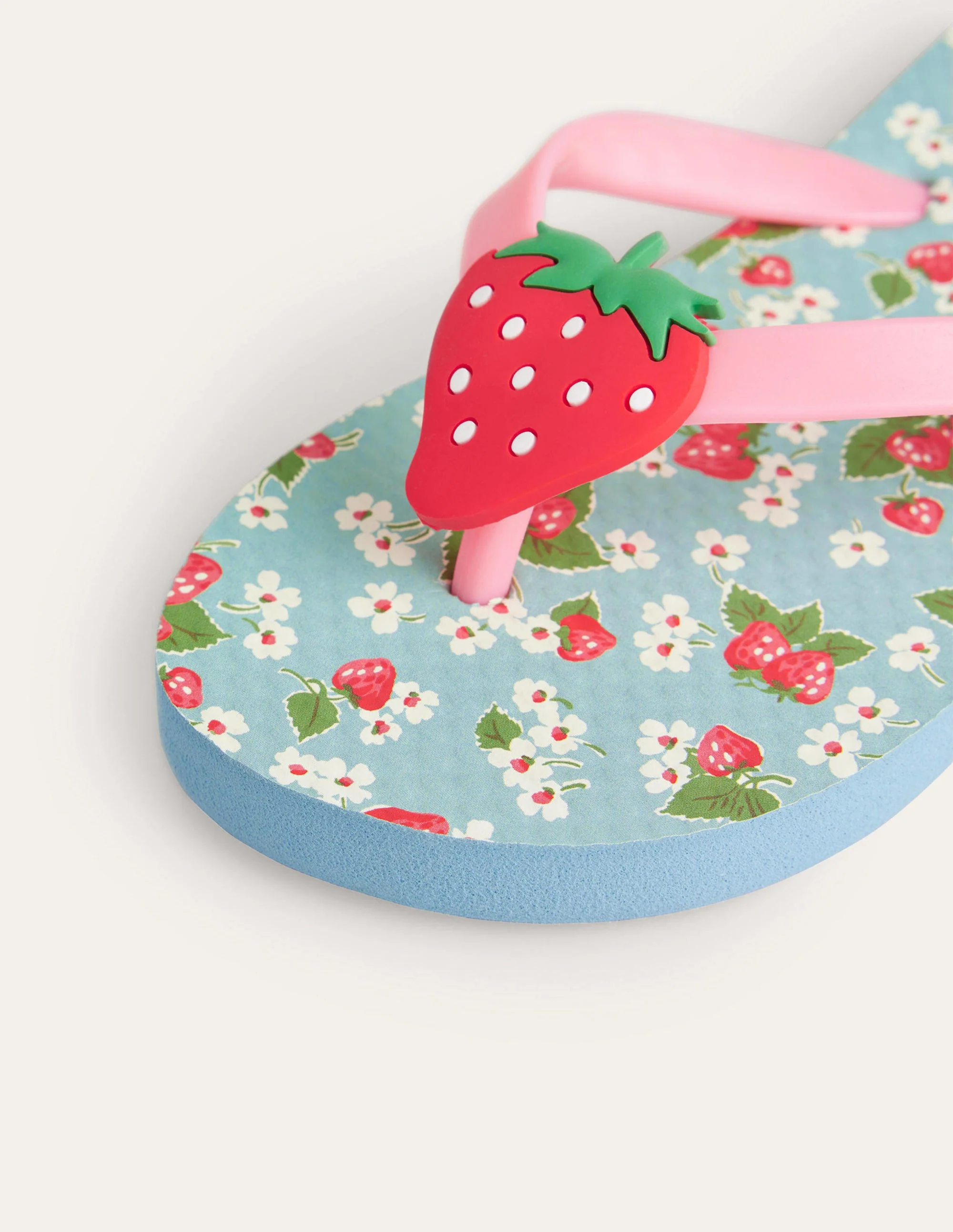 Flip Flops (Girls)-Strawberry Floral - Image 3