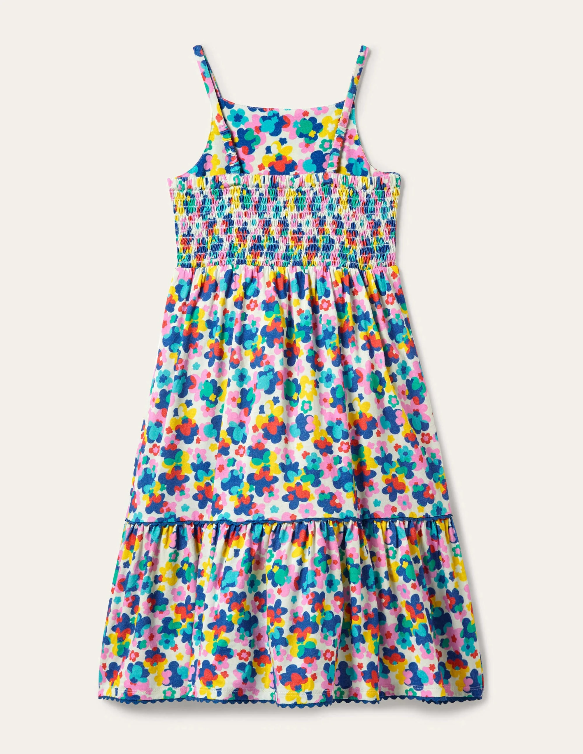 Floral Print Tiered Maxi Dress-Multi Happy Ditsy Floral - Image 2