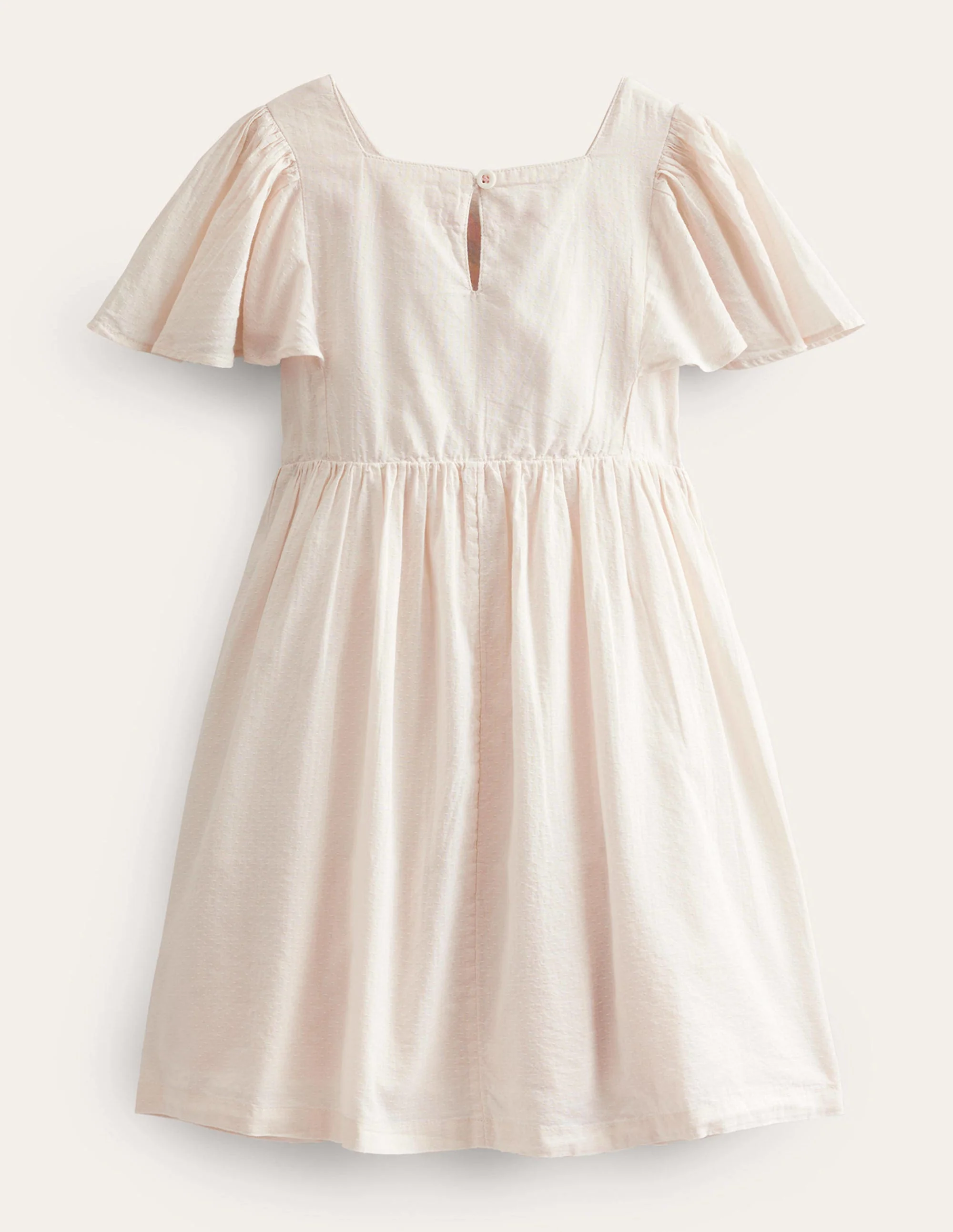 Flutter-Sleeve Appliqué Dress-Vanilla Pod - Image 2