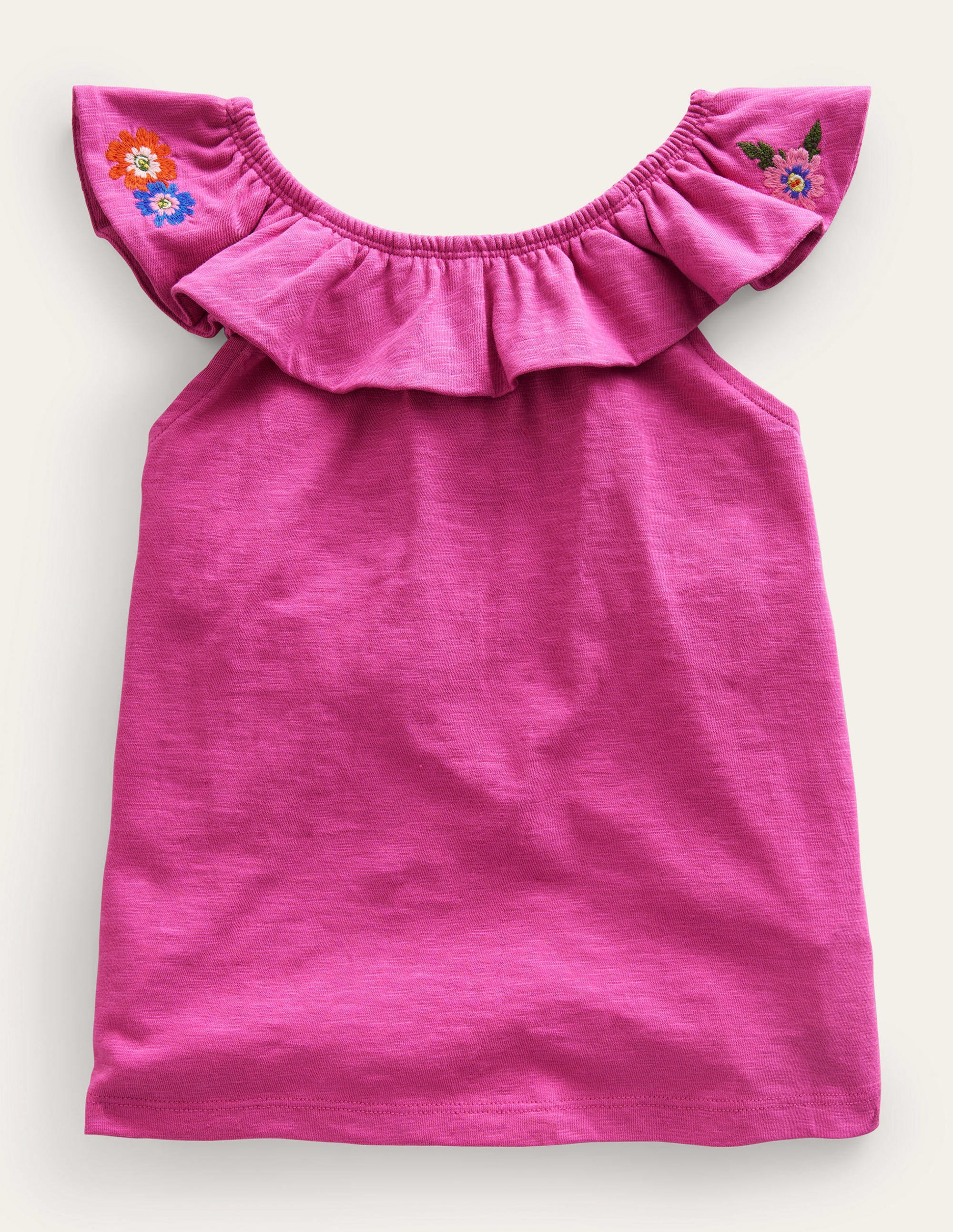 Frill Embroidered Top-Pink Zebras - Image 2