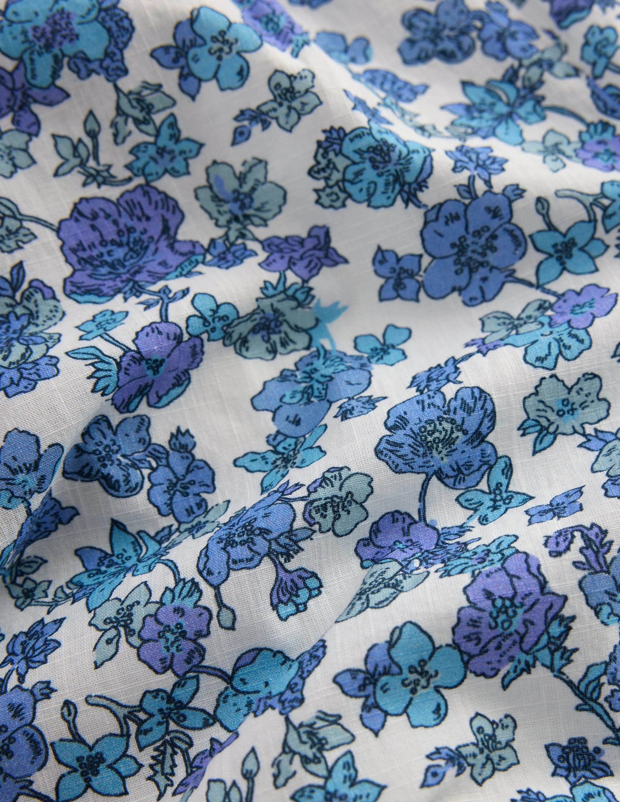 Frill Hem Pants-Blue Floral Hotch Potch - Image 4