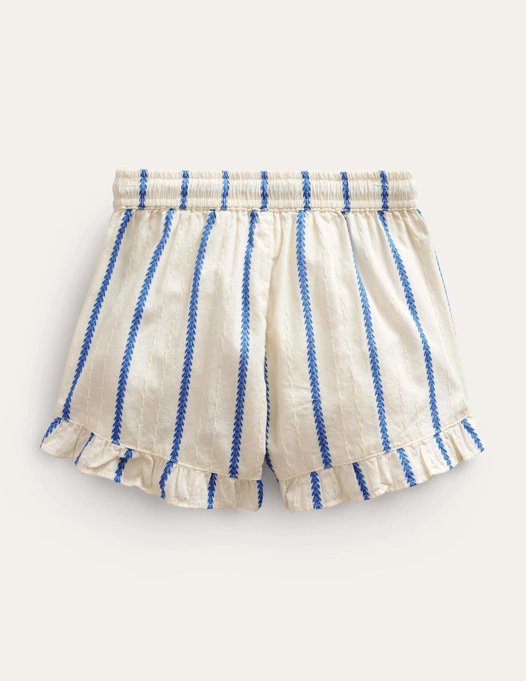 Frill Hem Woven Shorts-Ivory - Image 2