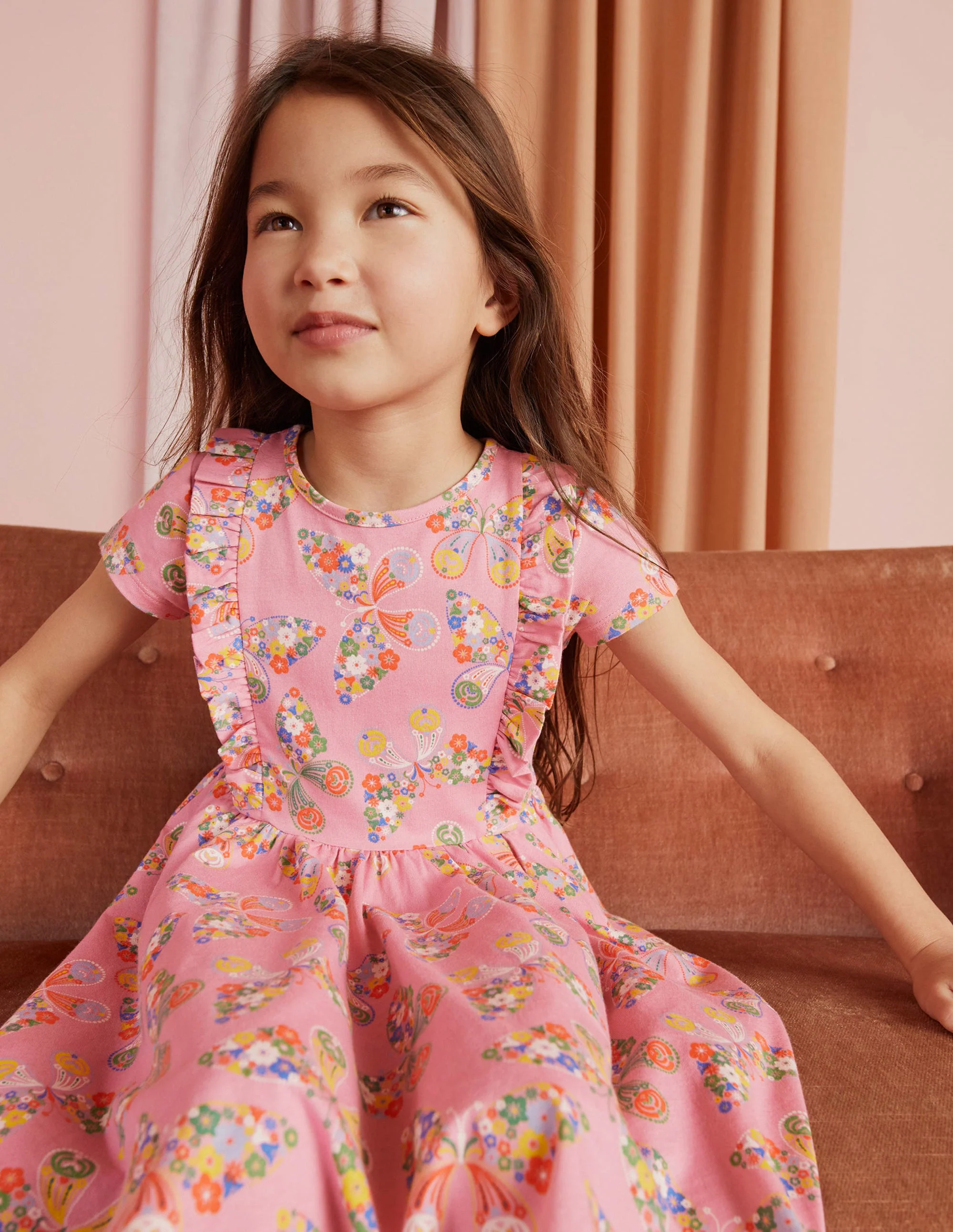 Frilly Twirly Dress-Formica Pink Butterflies - Image 4