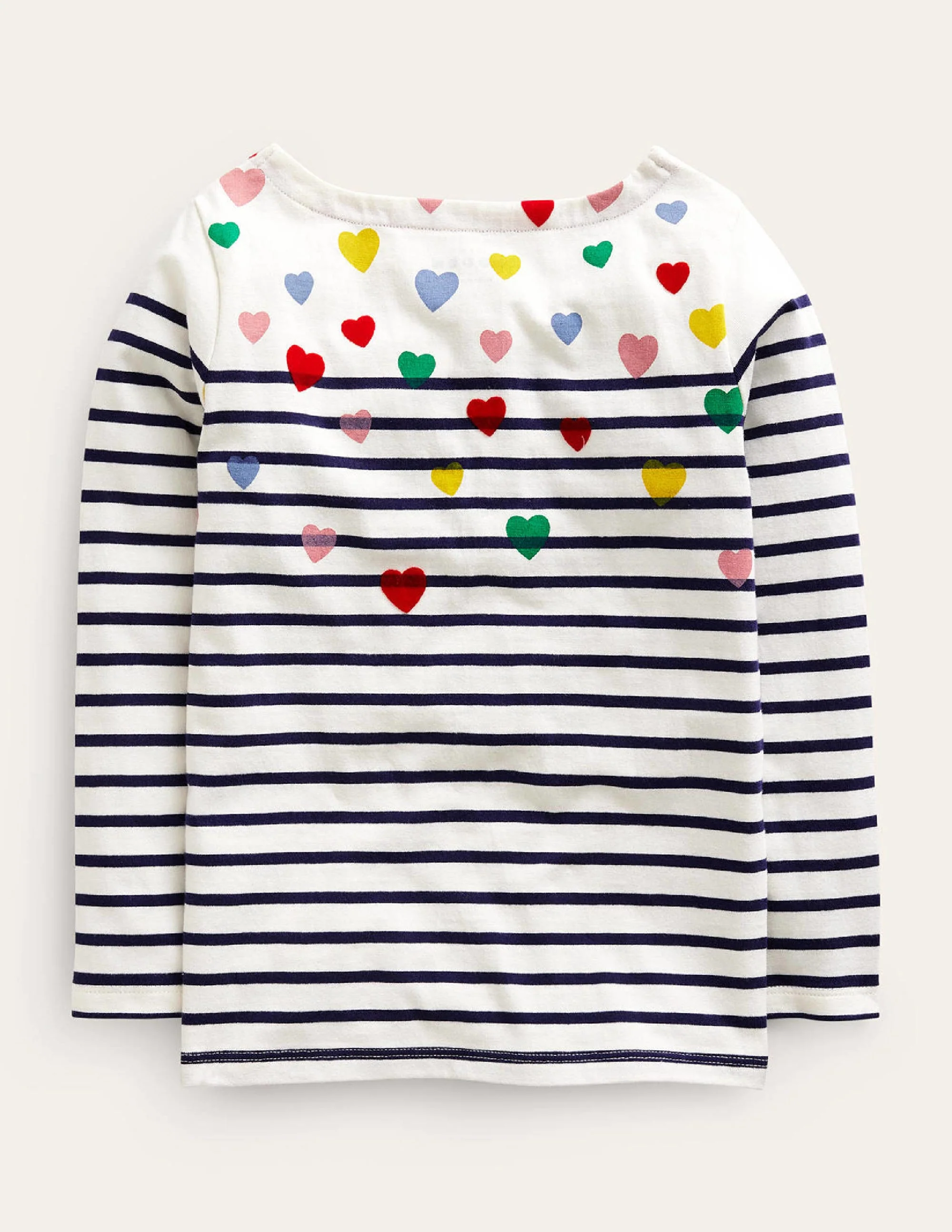 Fun Breton-Ivory/Navy Multi Hearts - Image 2