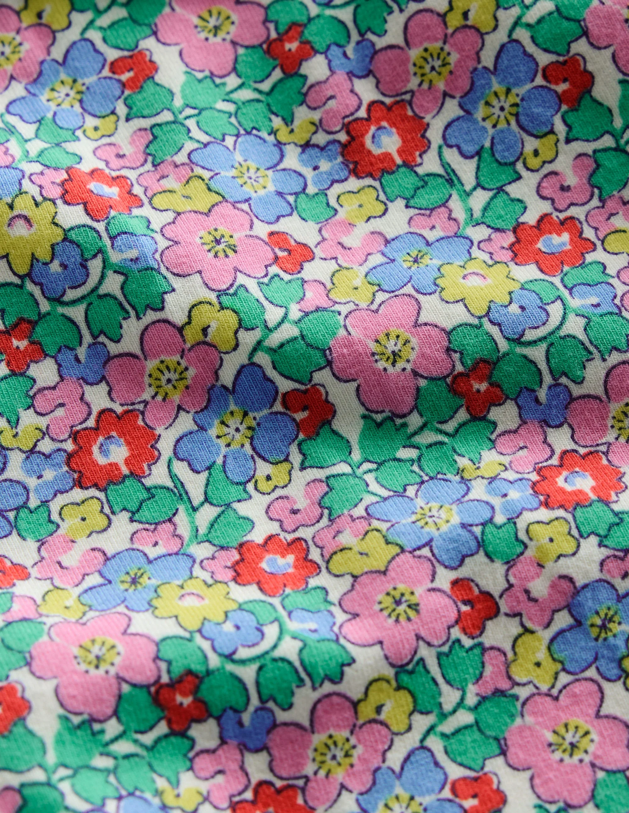 Fun Cropped Leggings-Multi Flowerbed - Image 3