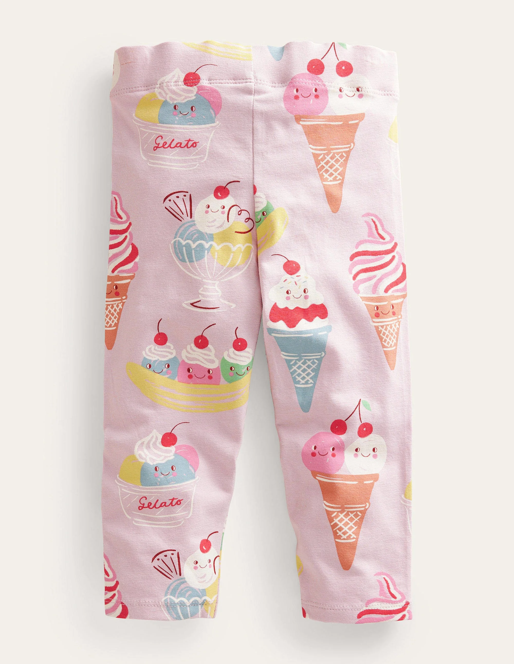 Fun Cropped Leggings-Pink Ice Creams - Image 2