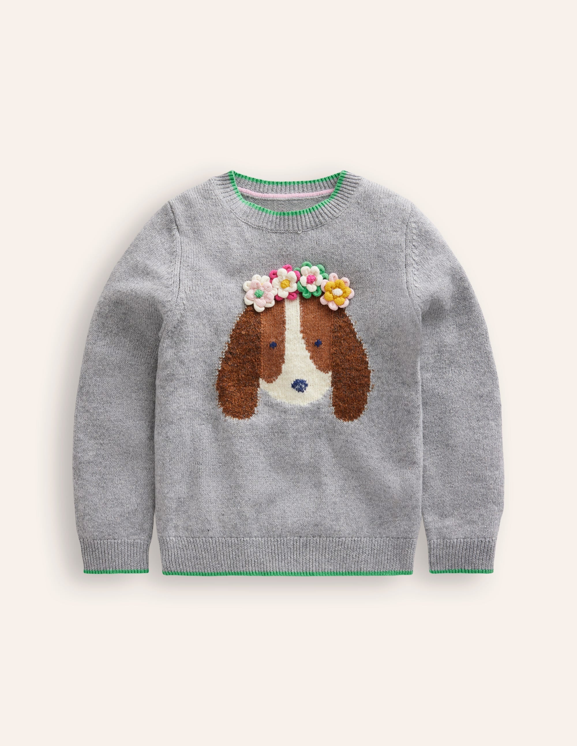 Fun Logo Jumper-Soft Grey Dog - Image 2
