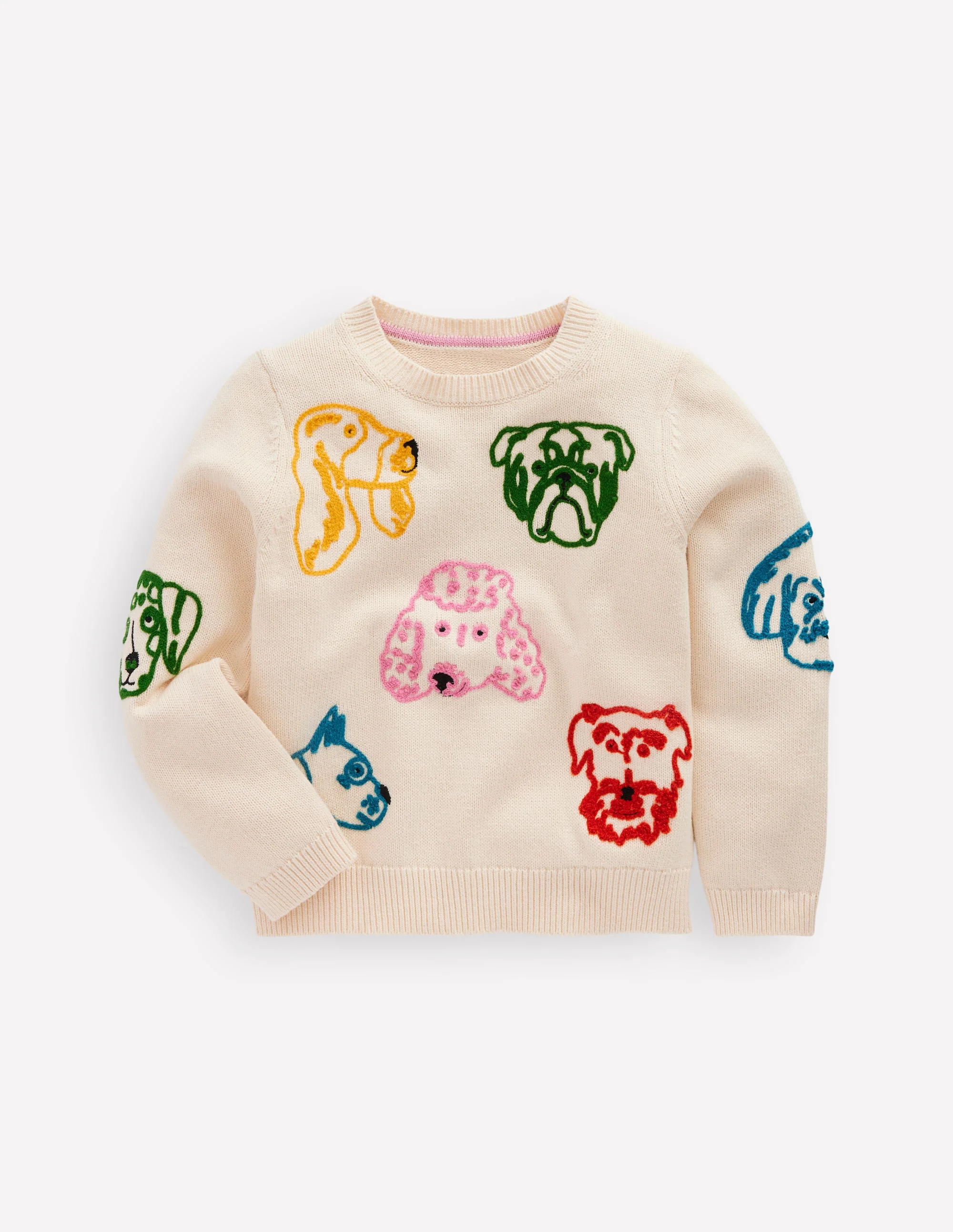 Fun Logo Sweater-Warm Ivory Dogs
