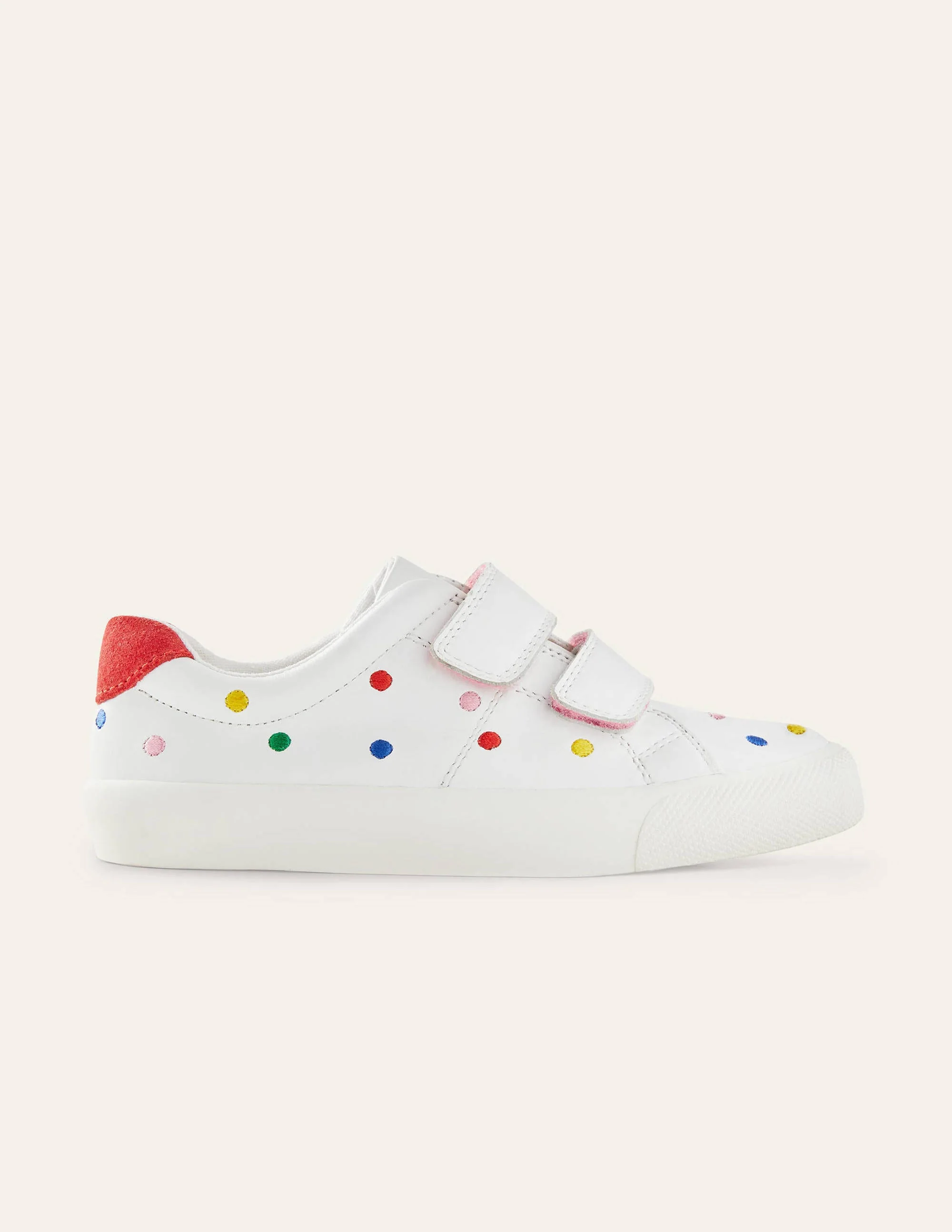 Fun Low Tops-White Leather Rainbow Spots - Image 2