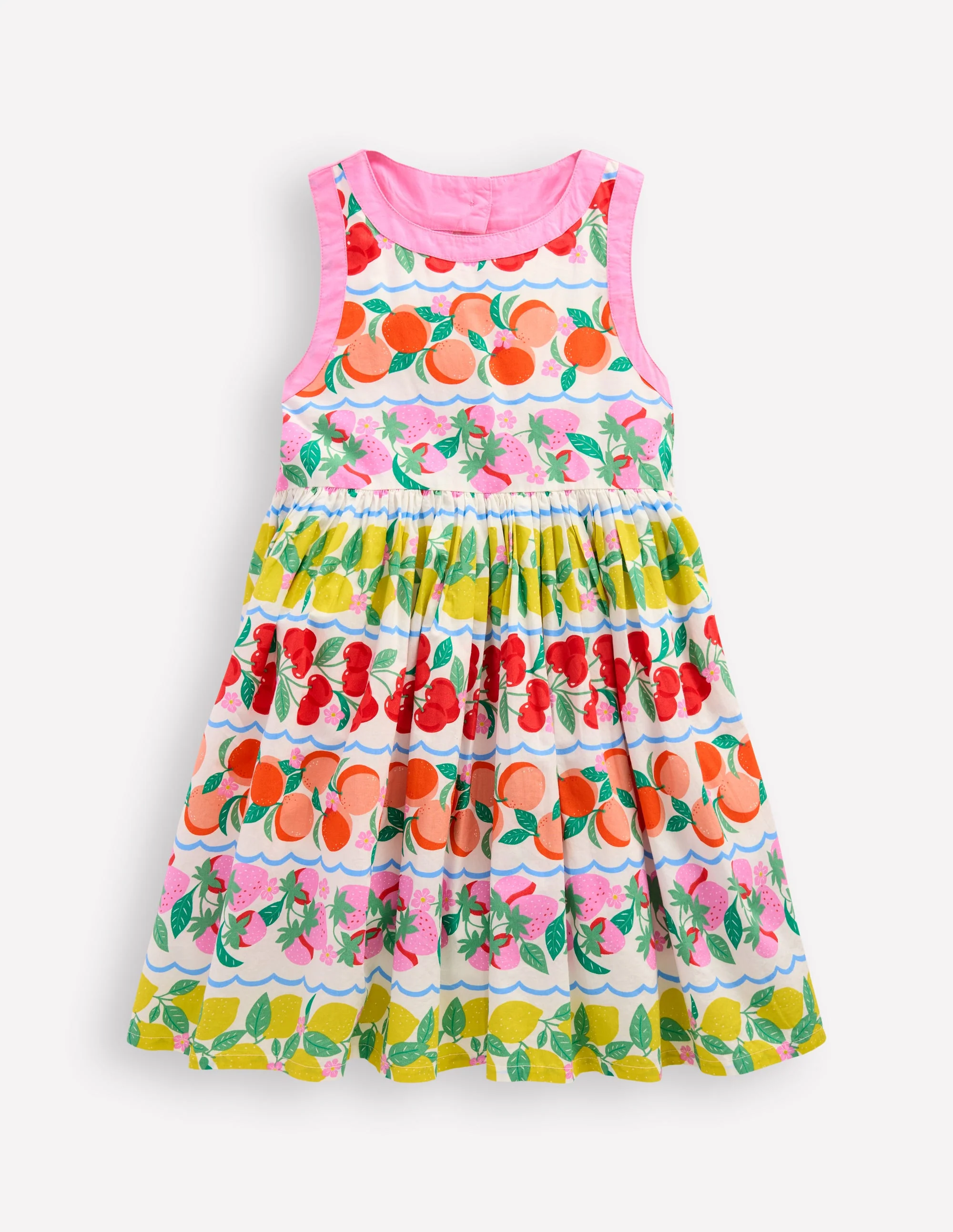 Harlow Back Detail Dress-Rainbow Fruit Stripe - Image 2
