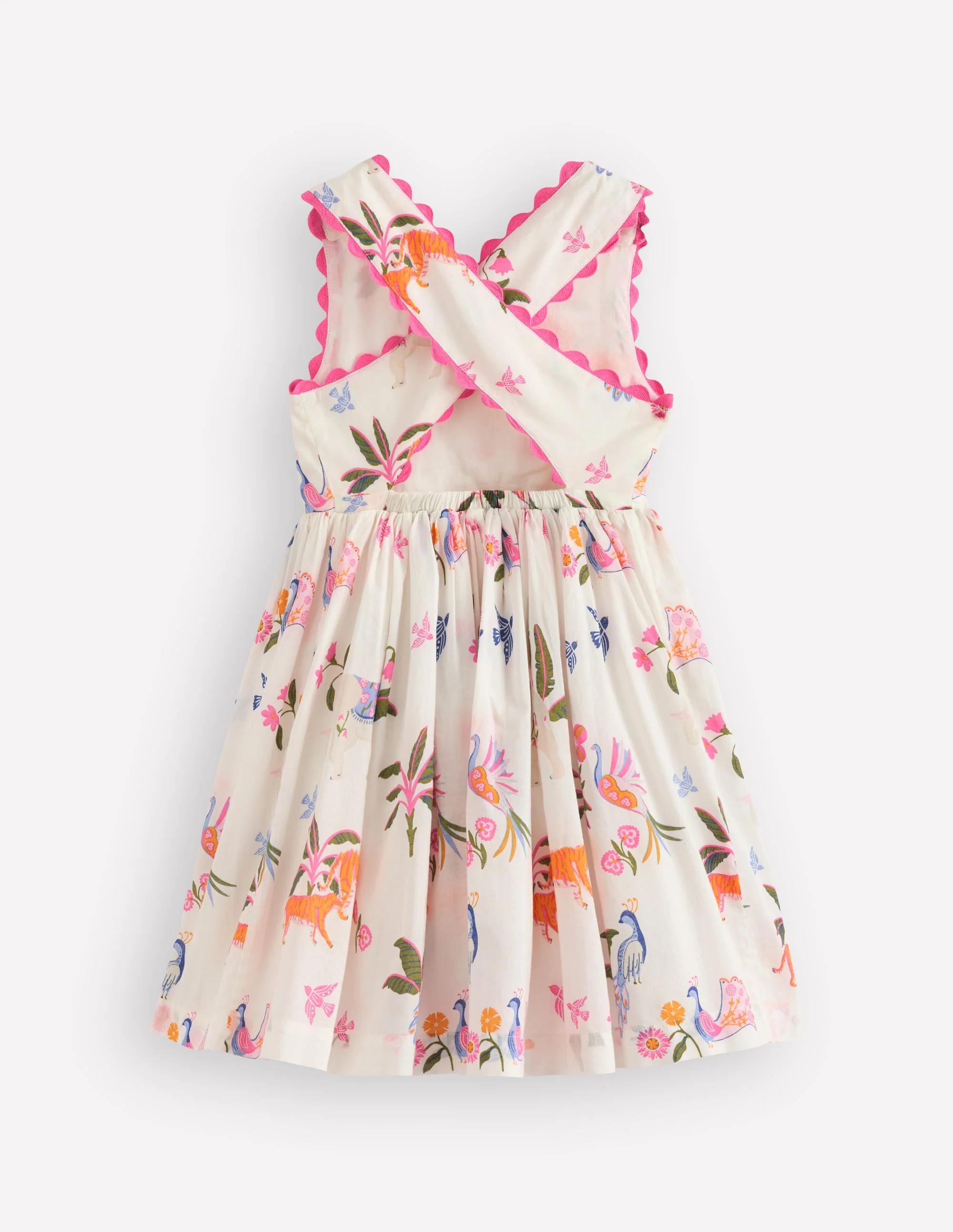 Harper Cross-Back Dress-Soft Ivory Jungle - Image 2