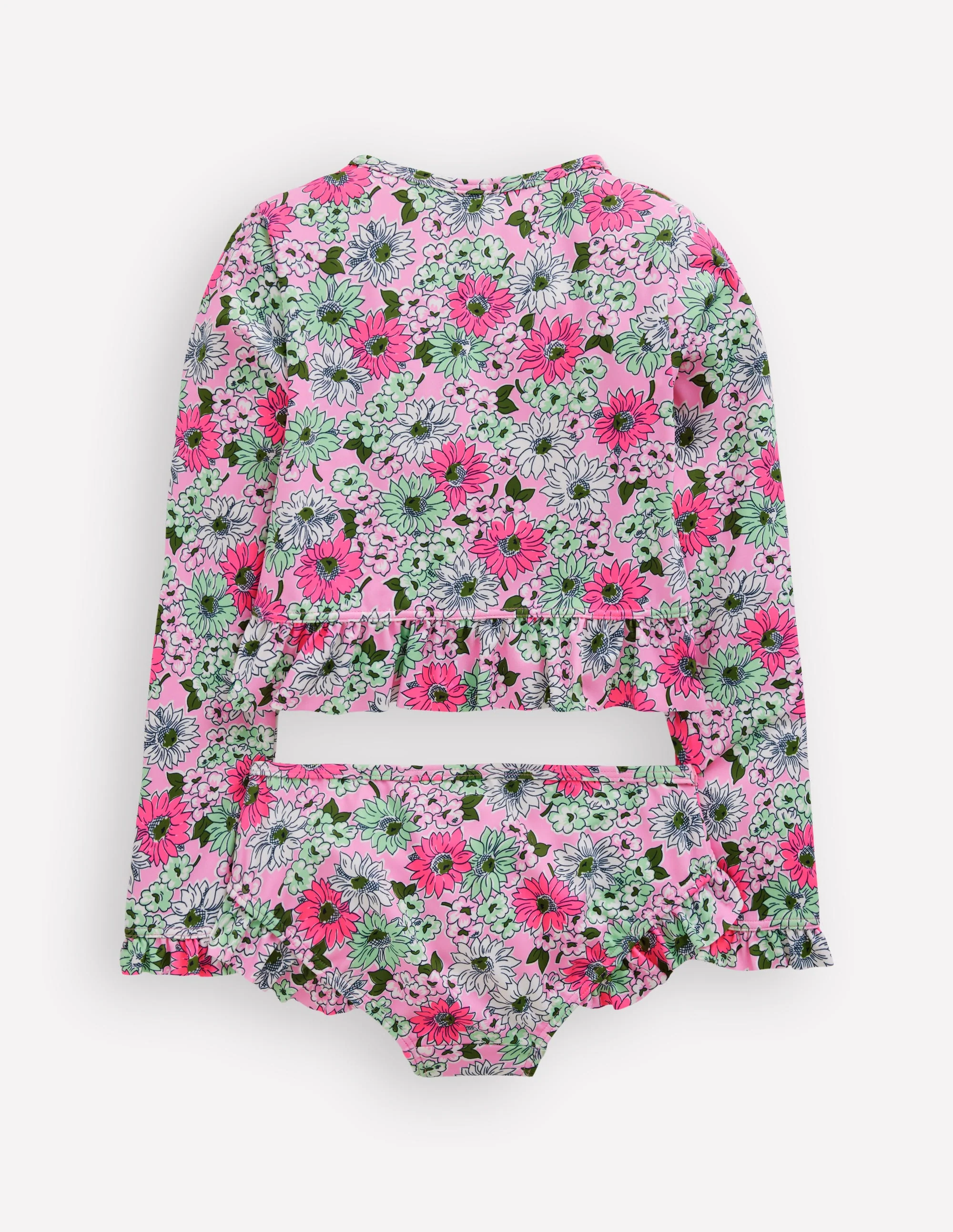 Hem Frill Rash Vest Set-Lilac Chiffon Cornflower - Image 2