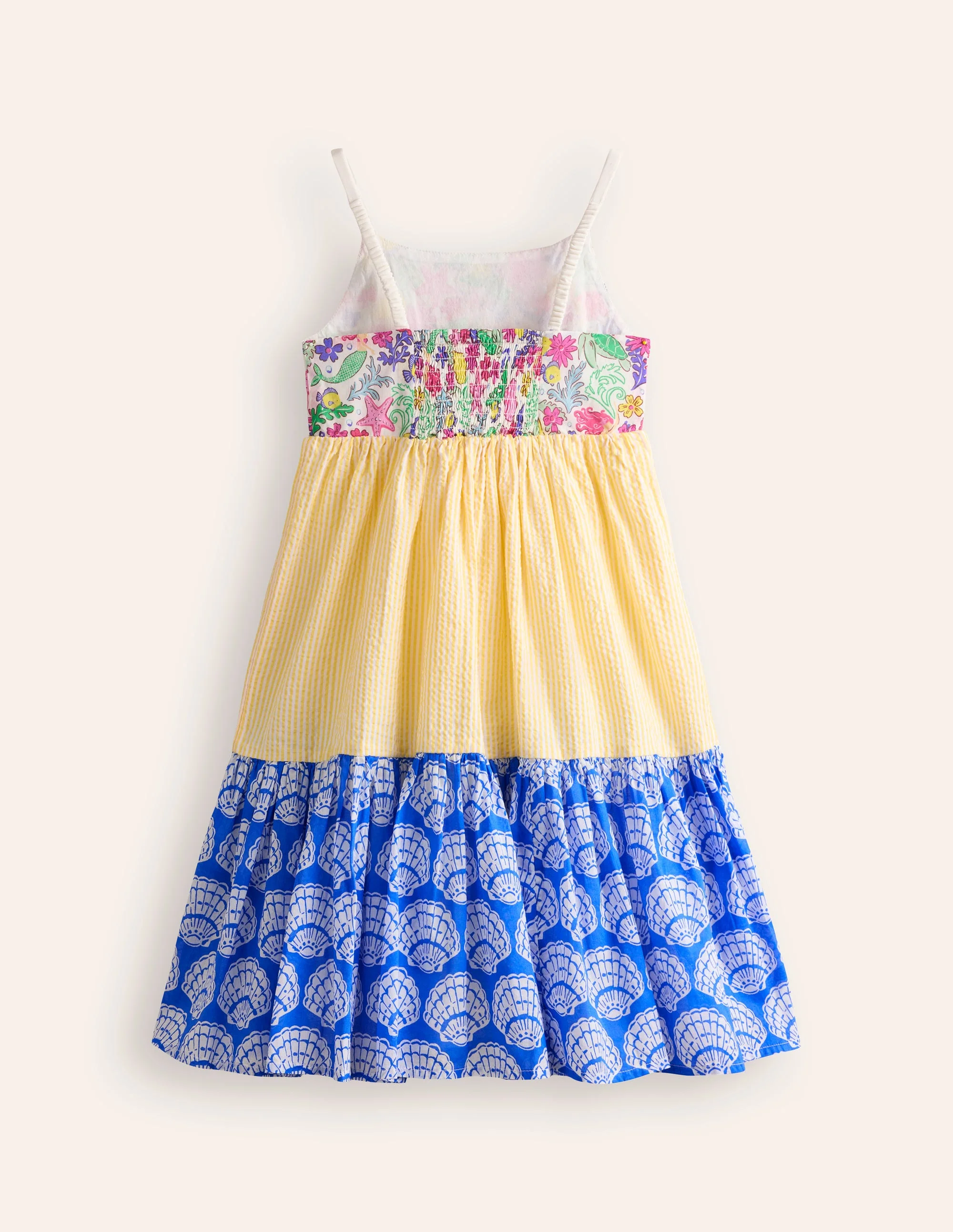 Hotchpotch Tiered Twirly Dress-Blue Seashell Hotchpotch - Image 2