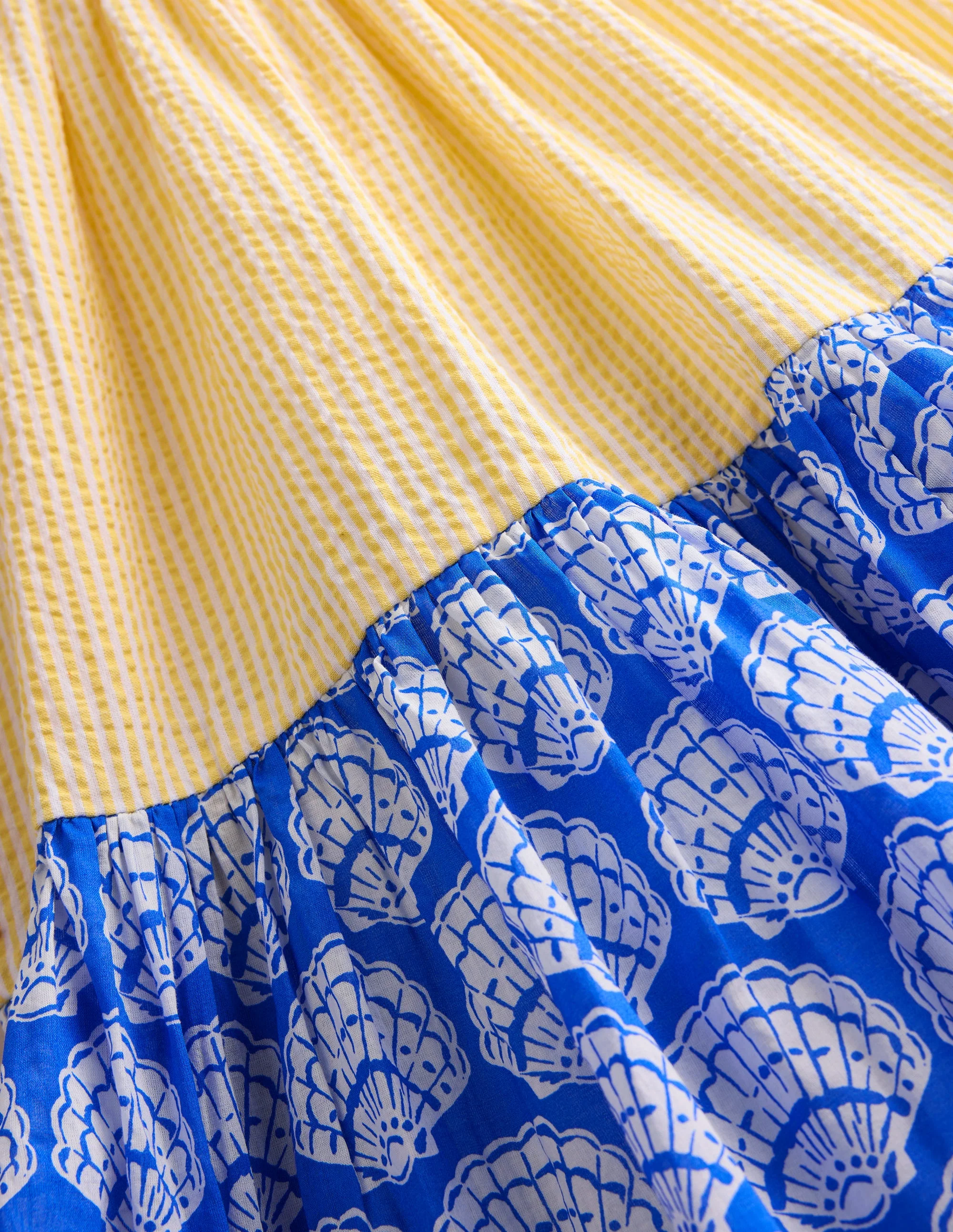 Hotchpotch Tiered Twirly Dress-Blue Seashell Hotchpotch - Image 3