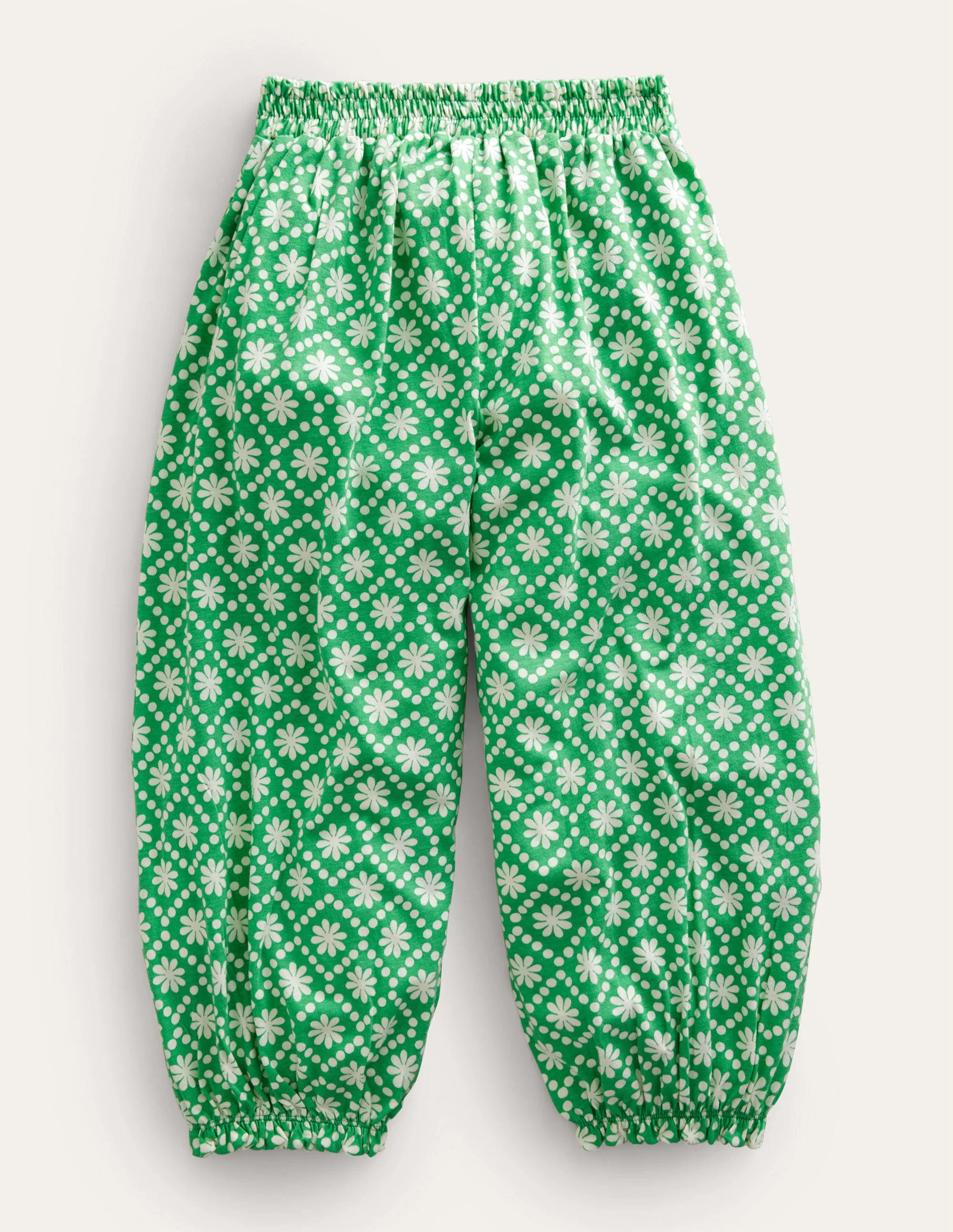 Jersey Harem Pants-School Green Daisies - Image 2