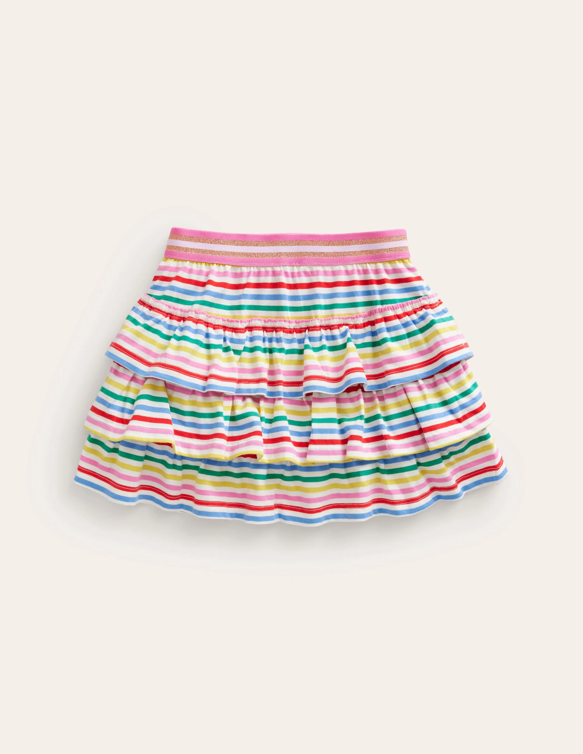 Jersey Ruffle Skort-Multi Stripe - Image 2