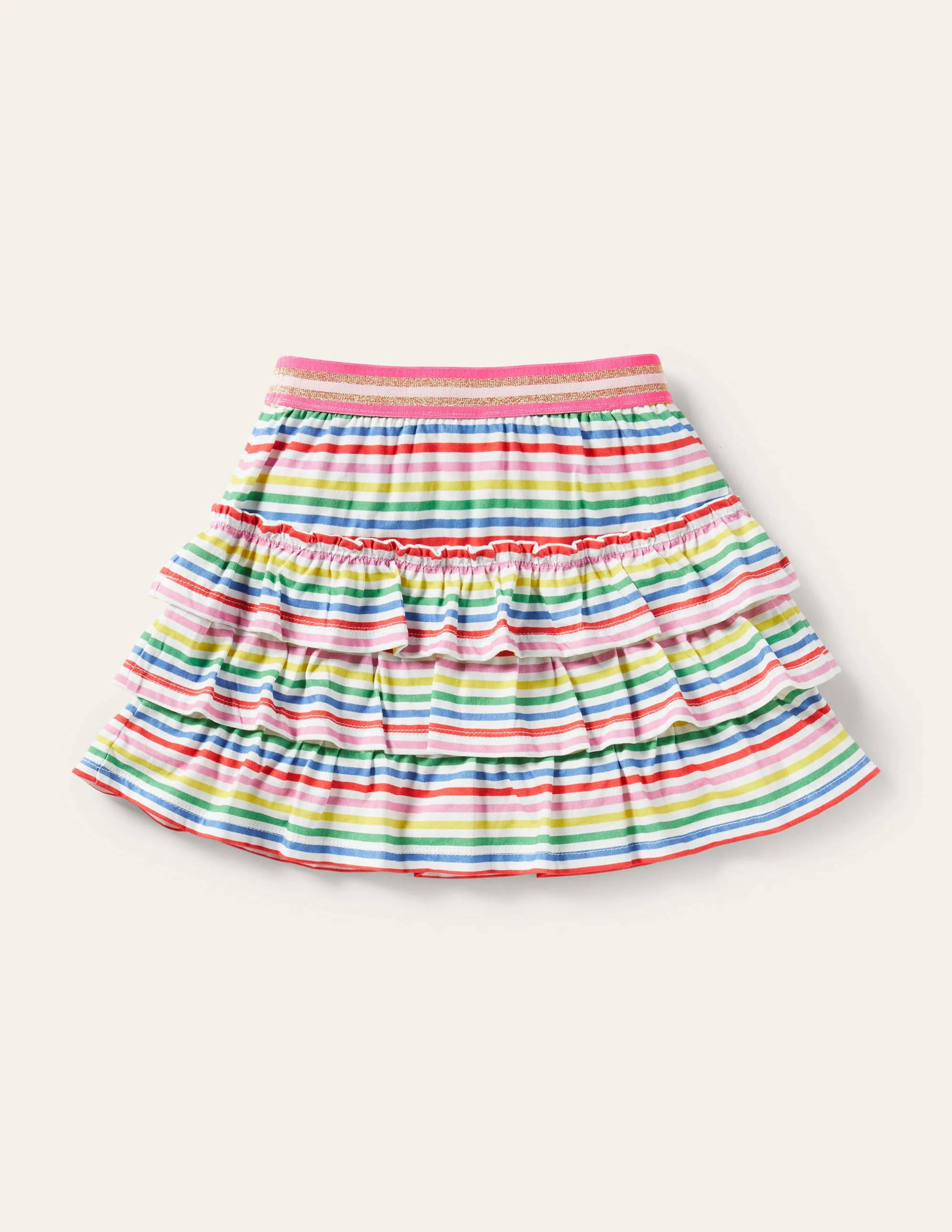 Jersey Ruffle Skort-Multi Stripe - Image 2
