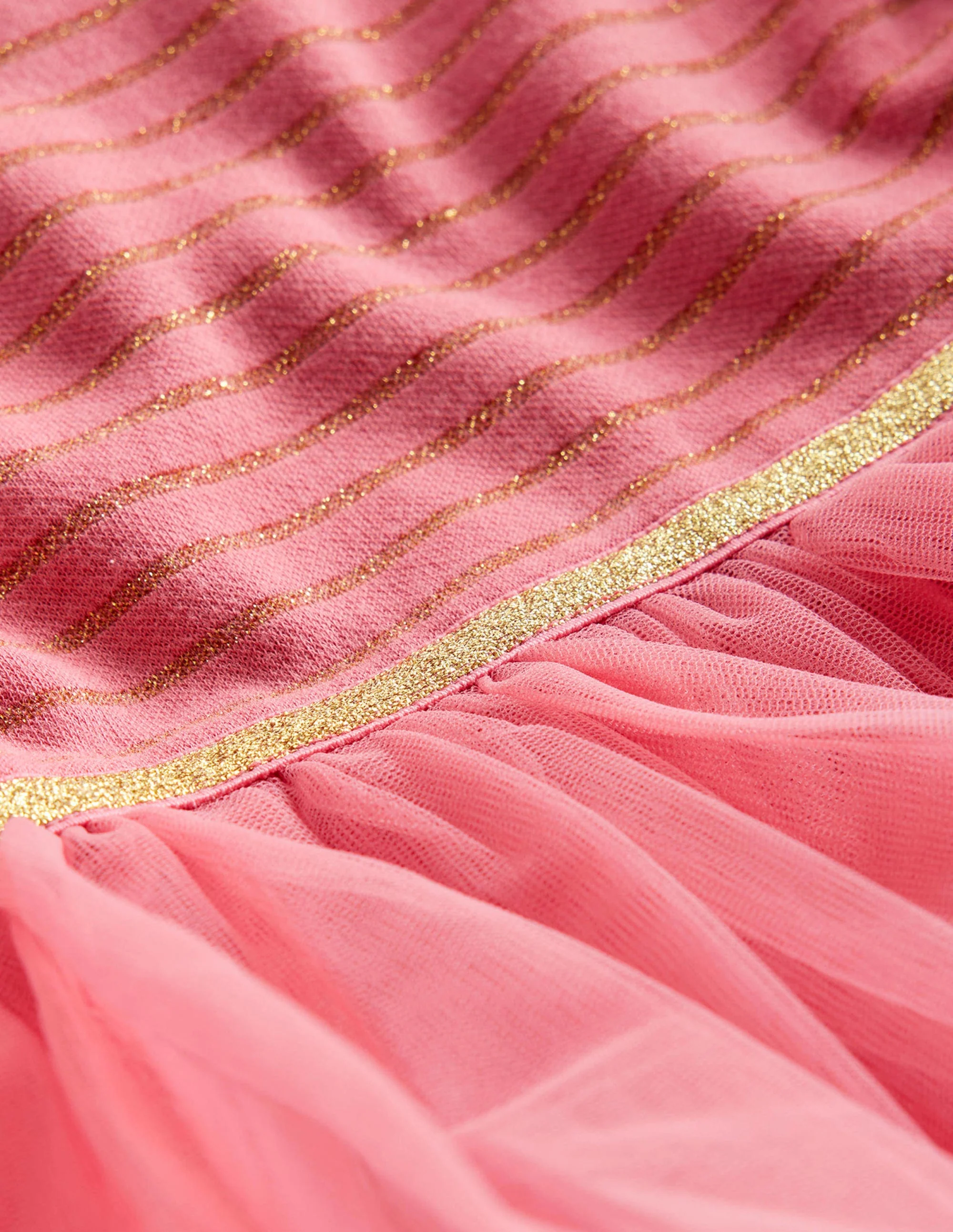 Jersey Tulle Mix Dress-Blush Pink - Image 3