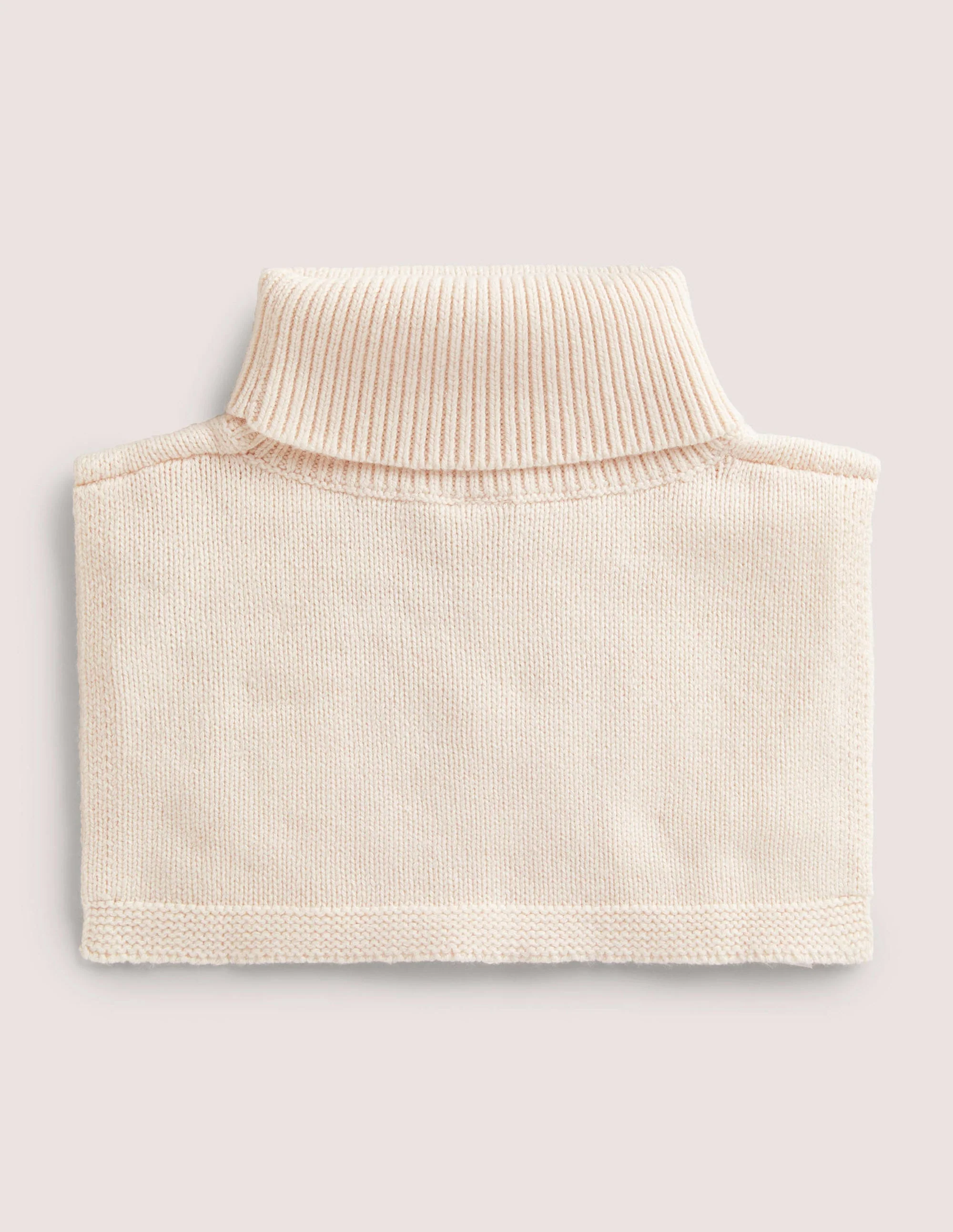 Knitted Neck Warmer-Ecru Marl - Image 2