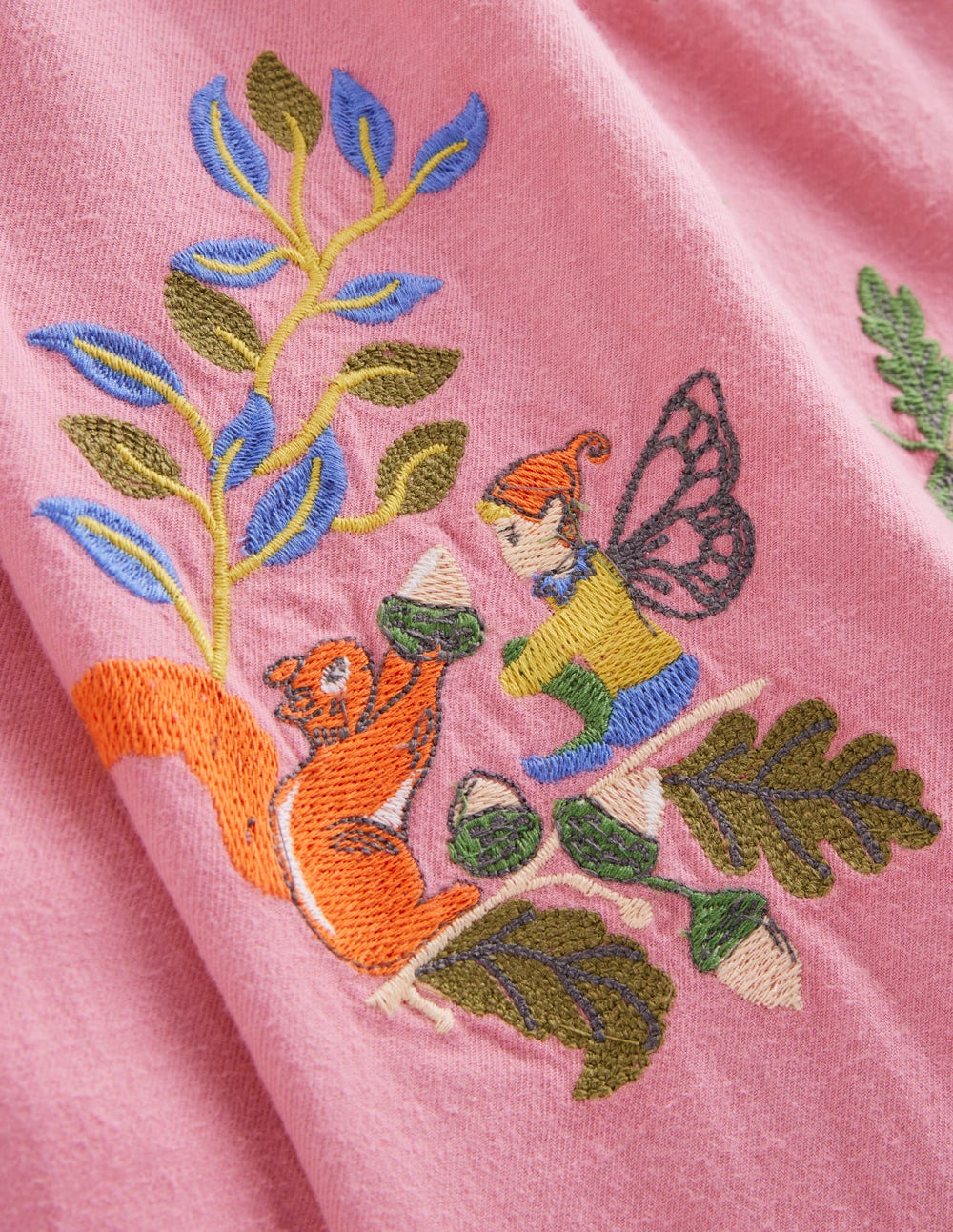 Lace Trim Woven Dress-Rose Pink Fairies - Image 3