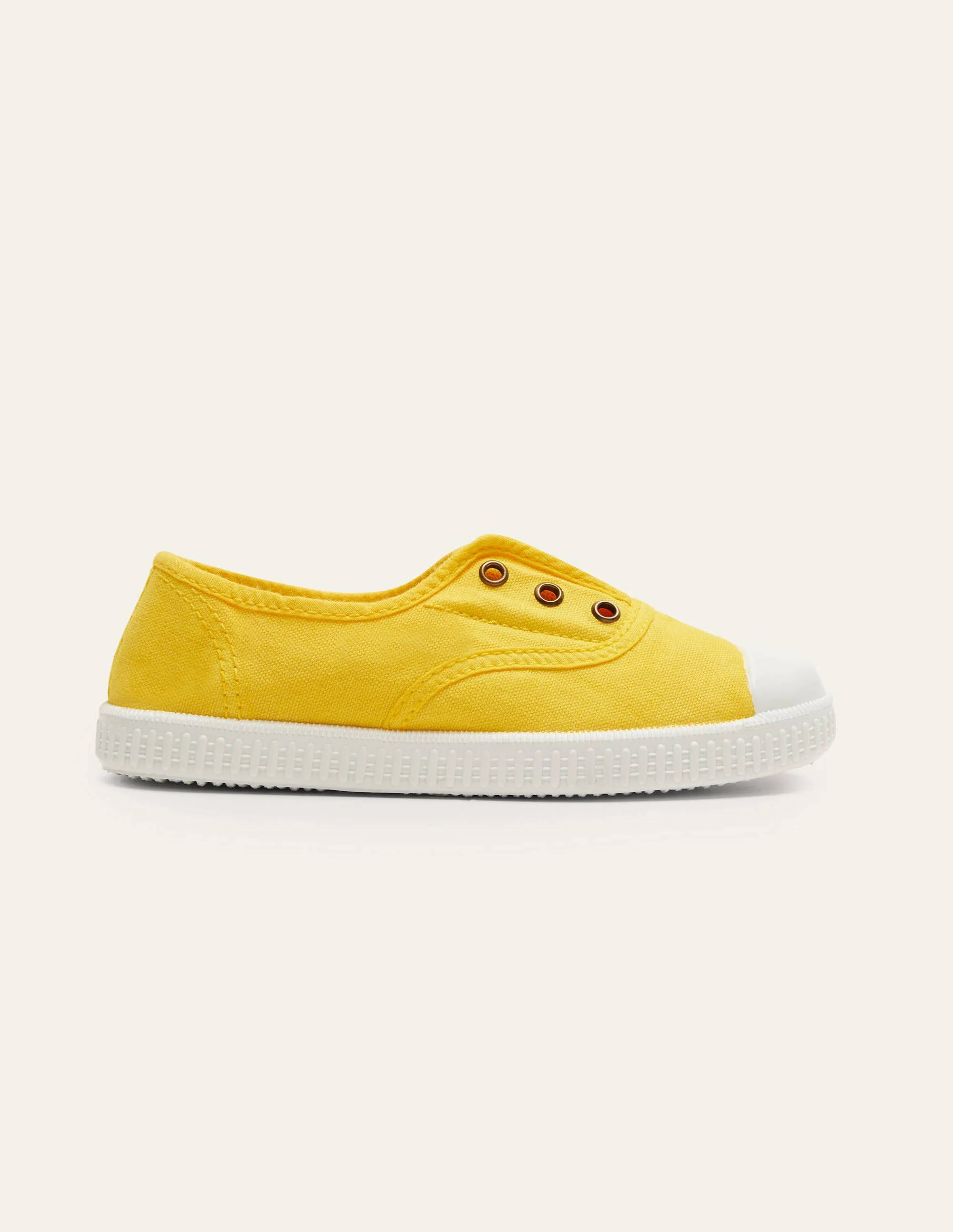 Laceless Canvas Pull-ons-Sweetcorn Yellow - Image 2