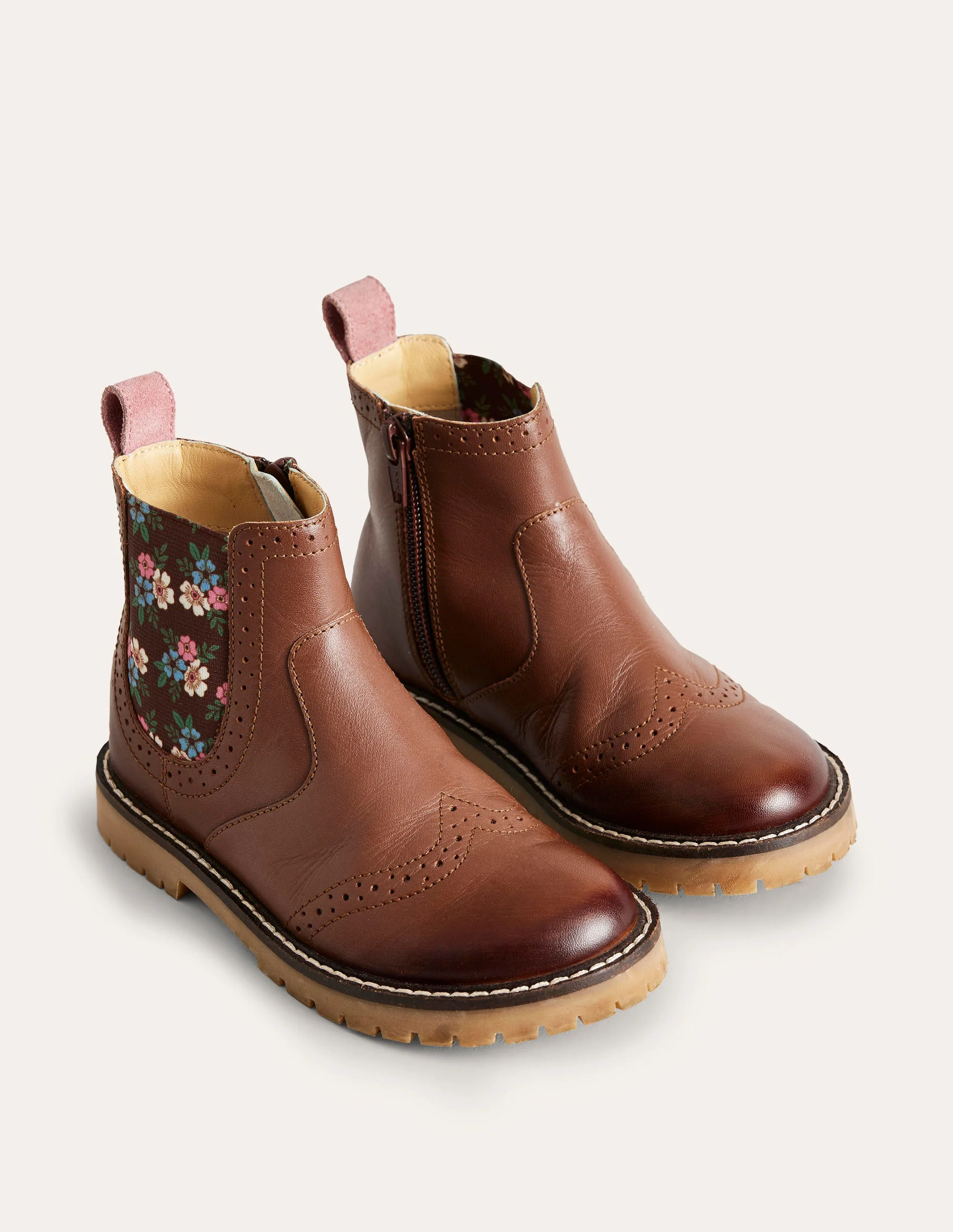 Leather Chelsea Boots-Tan - Image 2