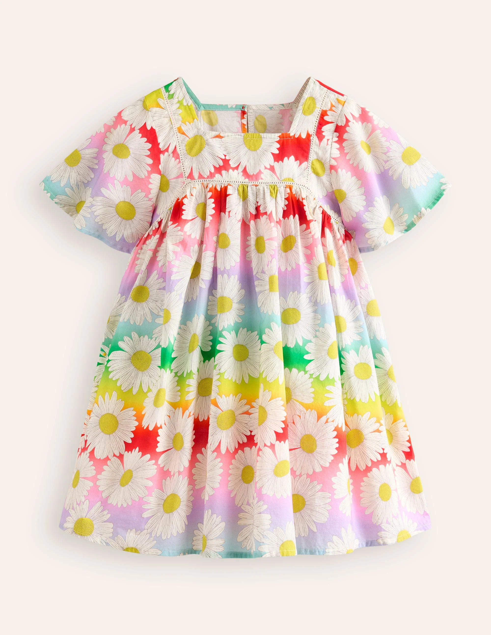 Lightweight Vacation Dress-Multi Ombre Daisy