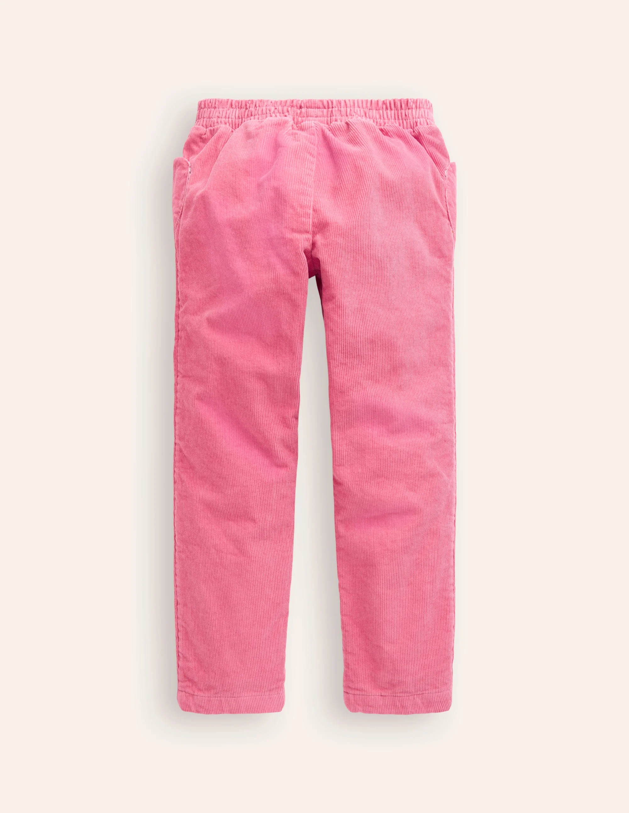 Lined Pull-on Cord Pants-Rapture Rose Pink - Image 2