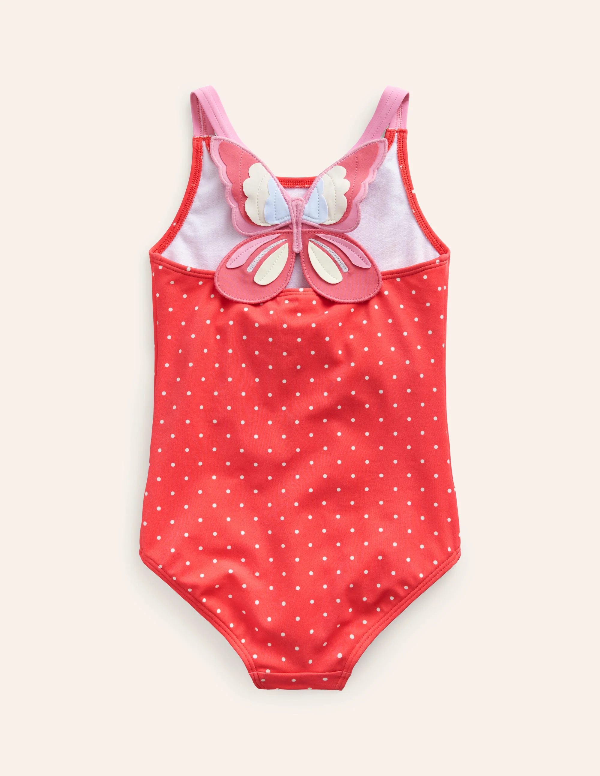 Logo Back Swimsuit-Coral Spot Butterfly - Image 2