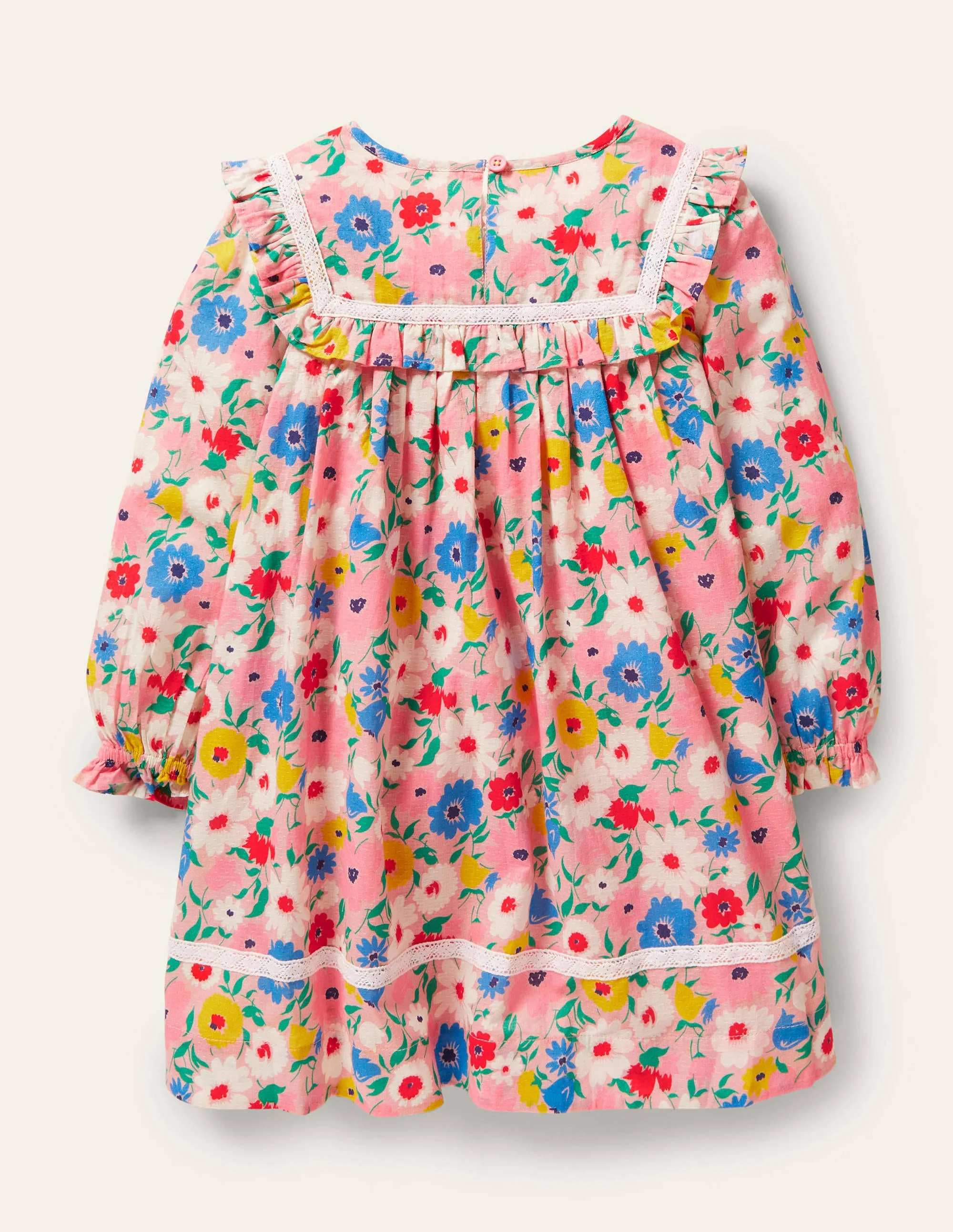 Long Sleeve Floral Dress-Boto Pink Painterly Floral - Image 2