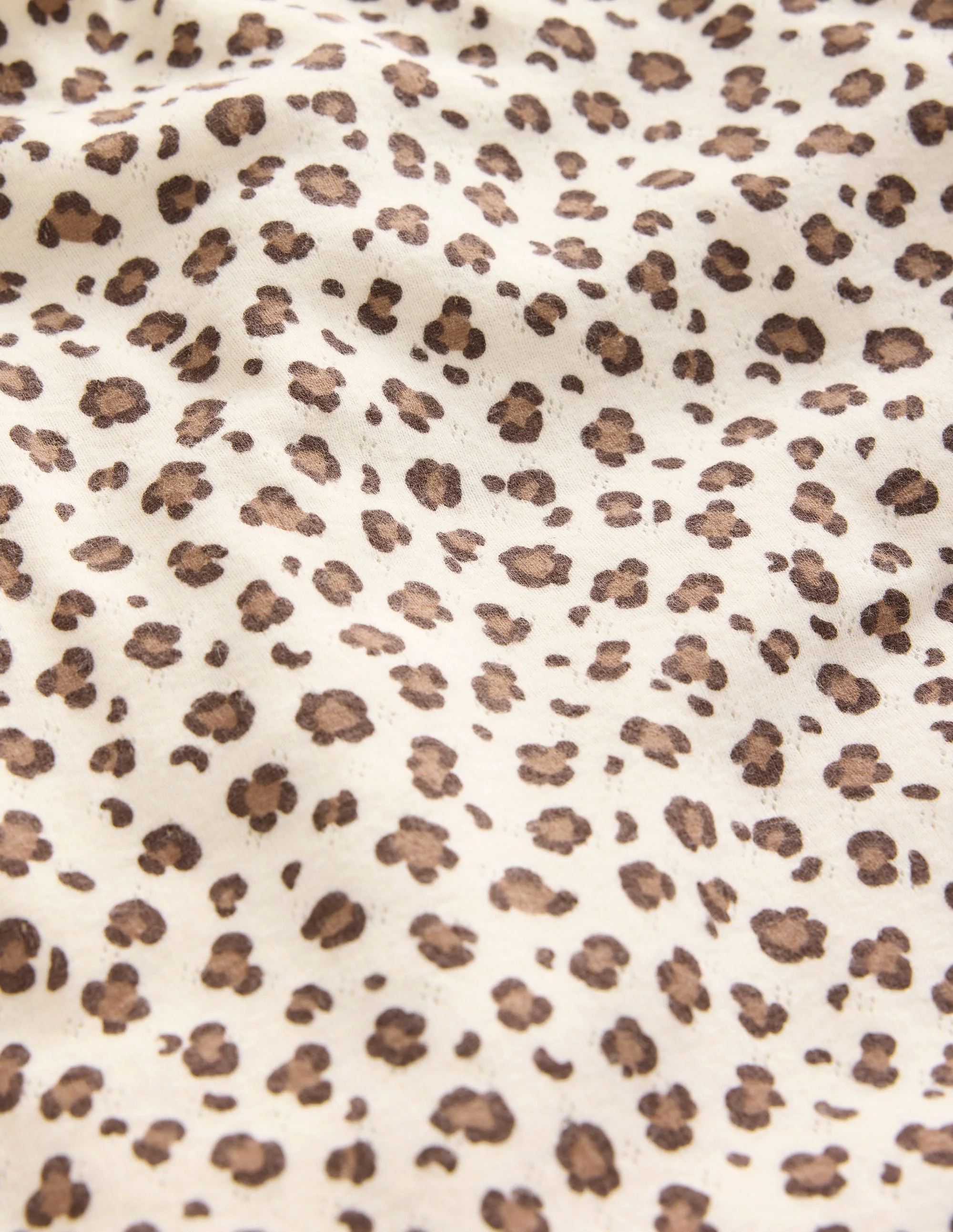 Long Sleeve Pointelle Top-Leopard - Image 3