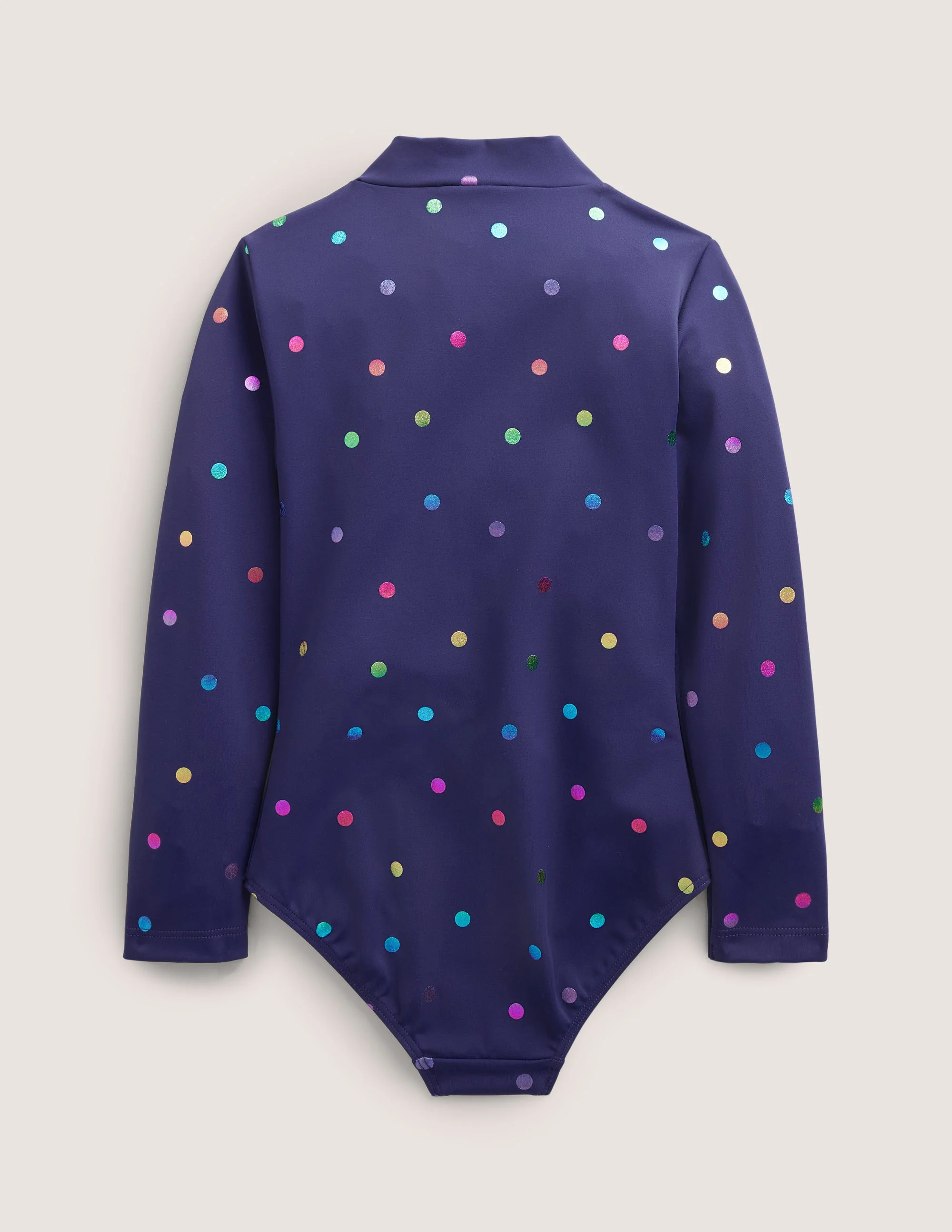 Long-sleeved Swimsuit-Blue Rainbow Foil Confetti - Image 2