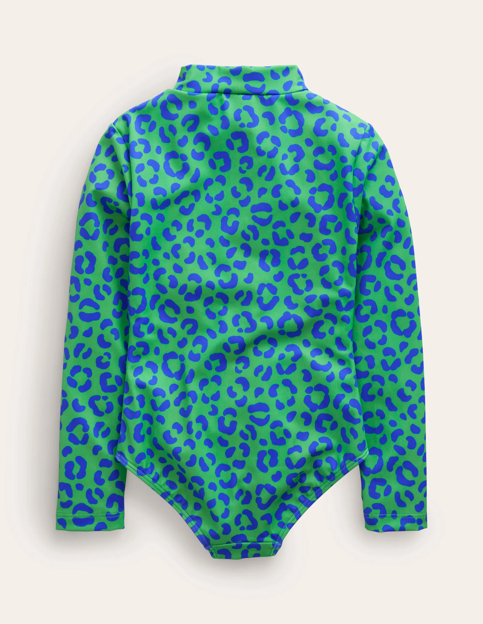 Long-sleeved Swimsuit-Green Leopard - Image 2