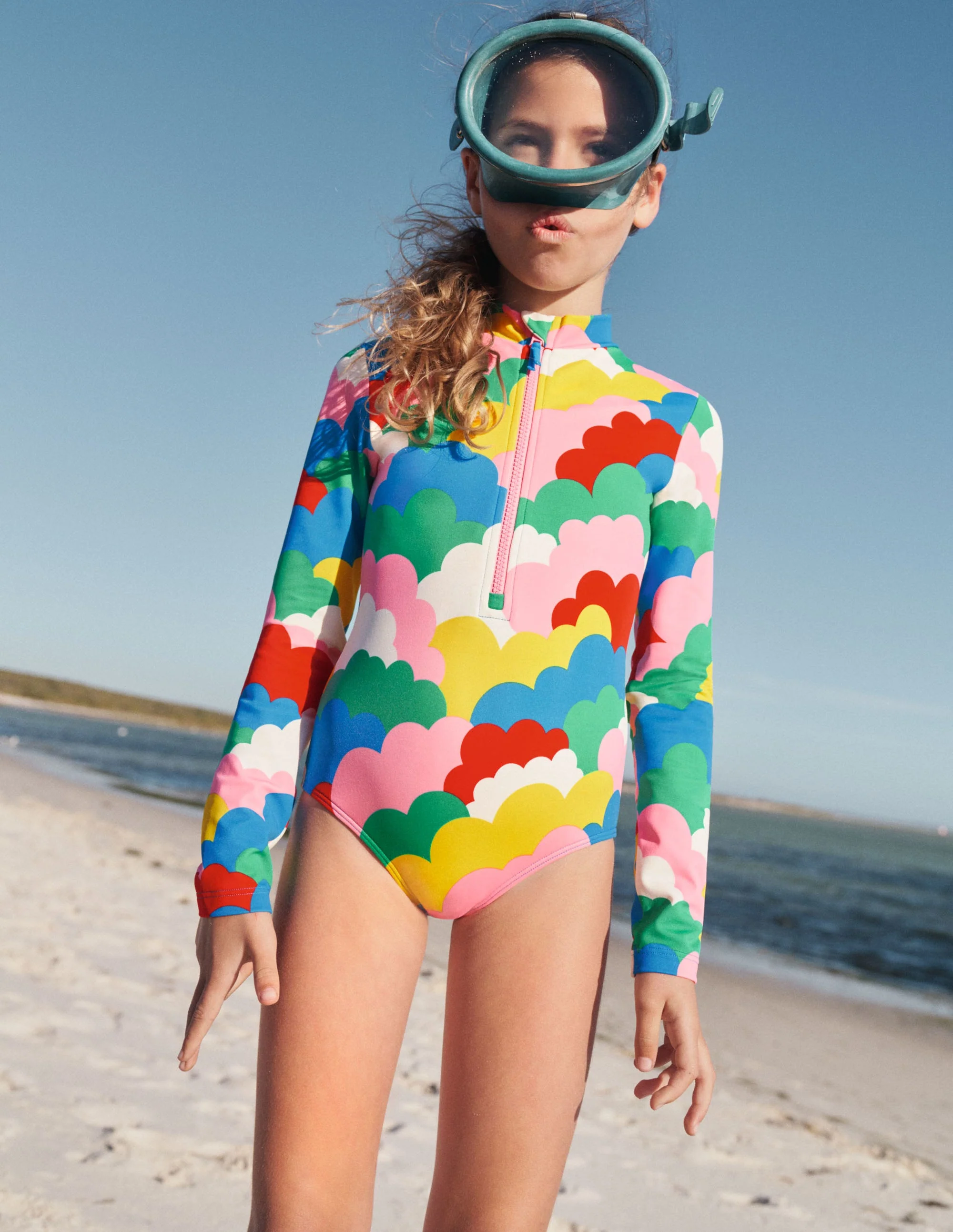 Long-sleeved Swimsuit-Multi Clouds - Image 4