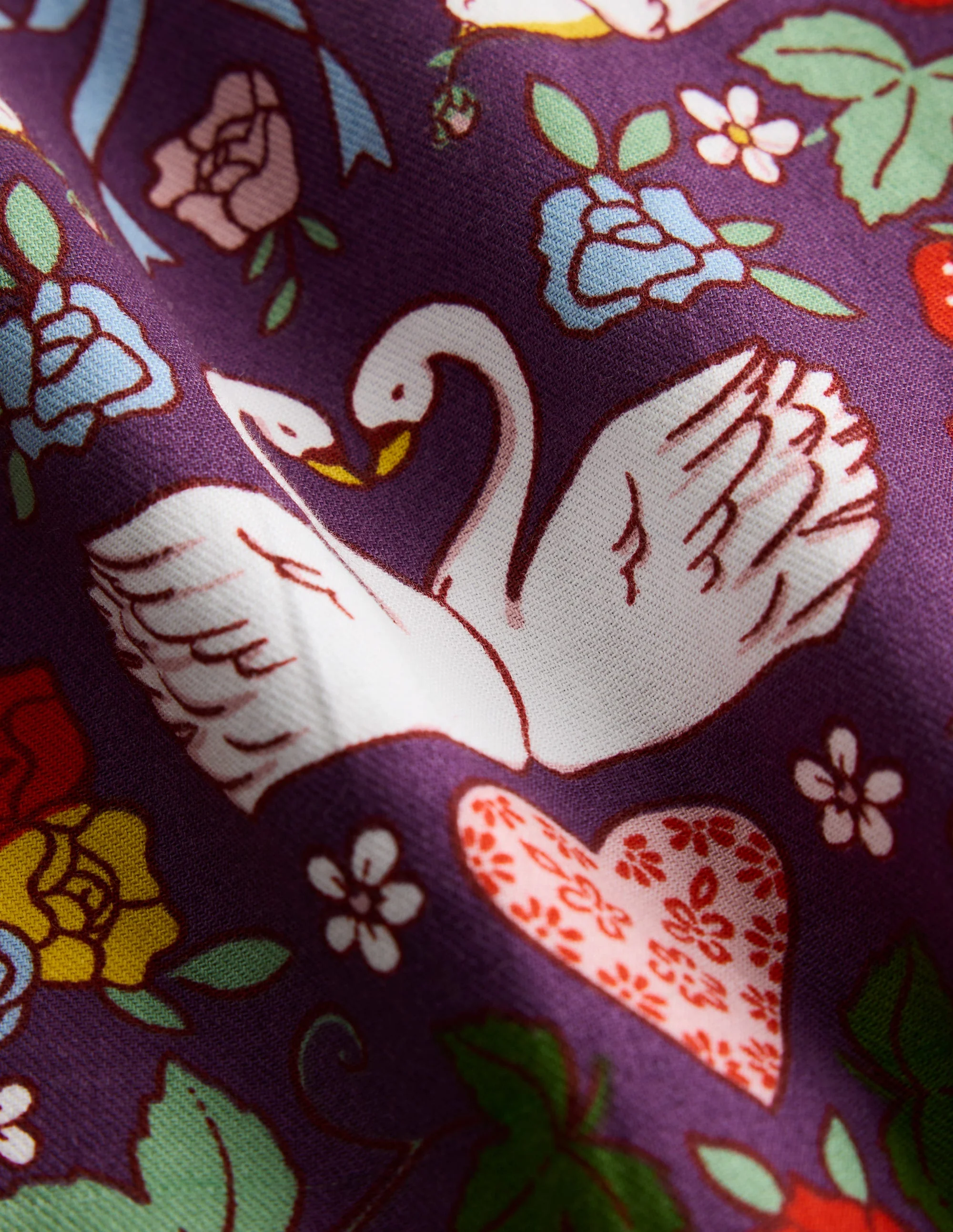 Madeline Long Sleeve Dress-Mystic Purple Lovebirds - Image 3