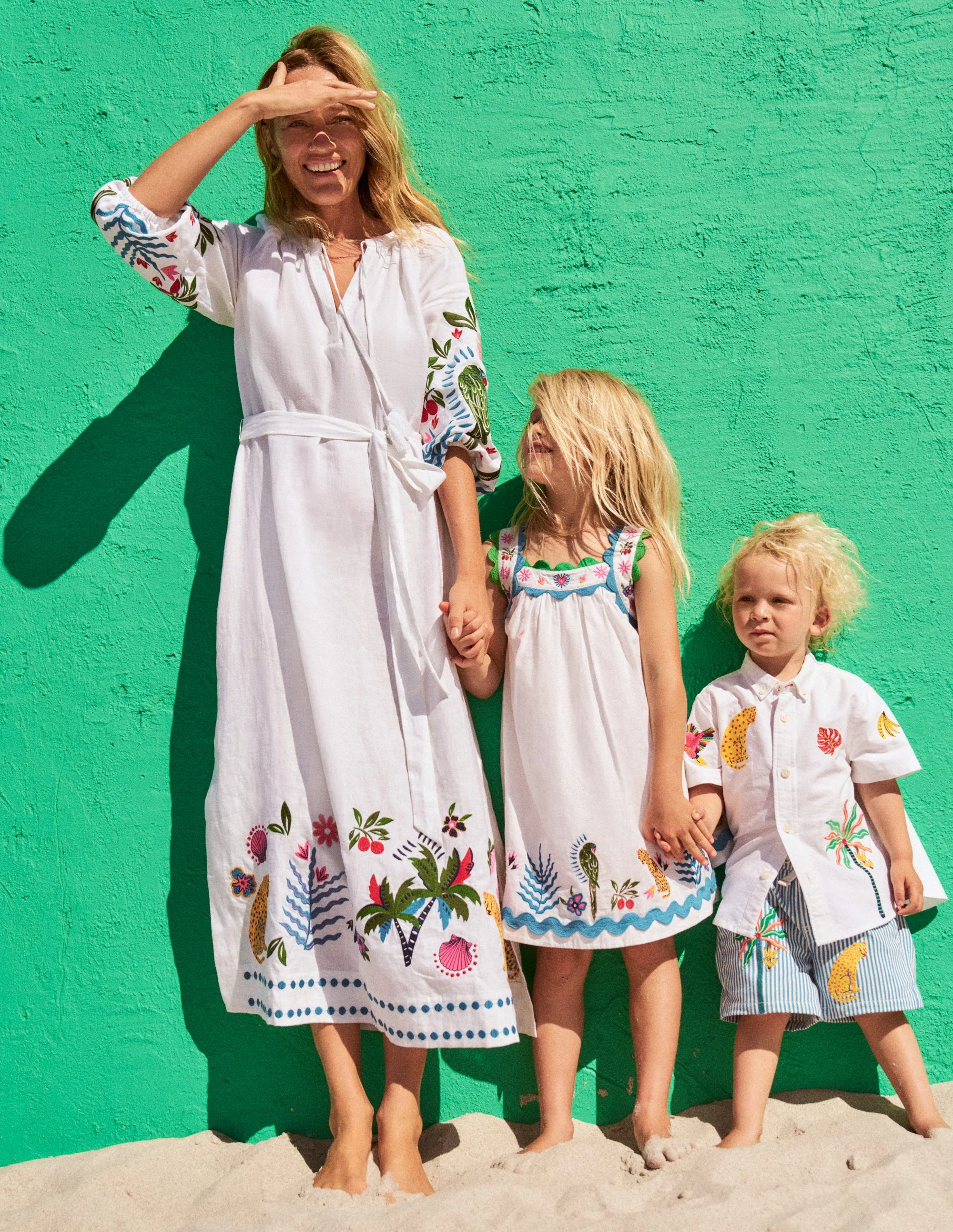 Maribel Strappy Swing Sundress-Soft Ivory Multi Jungle - Image 9