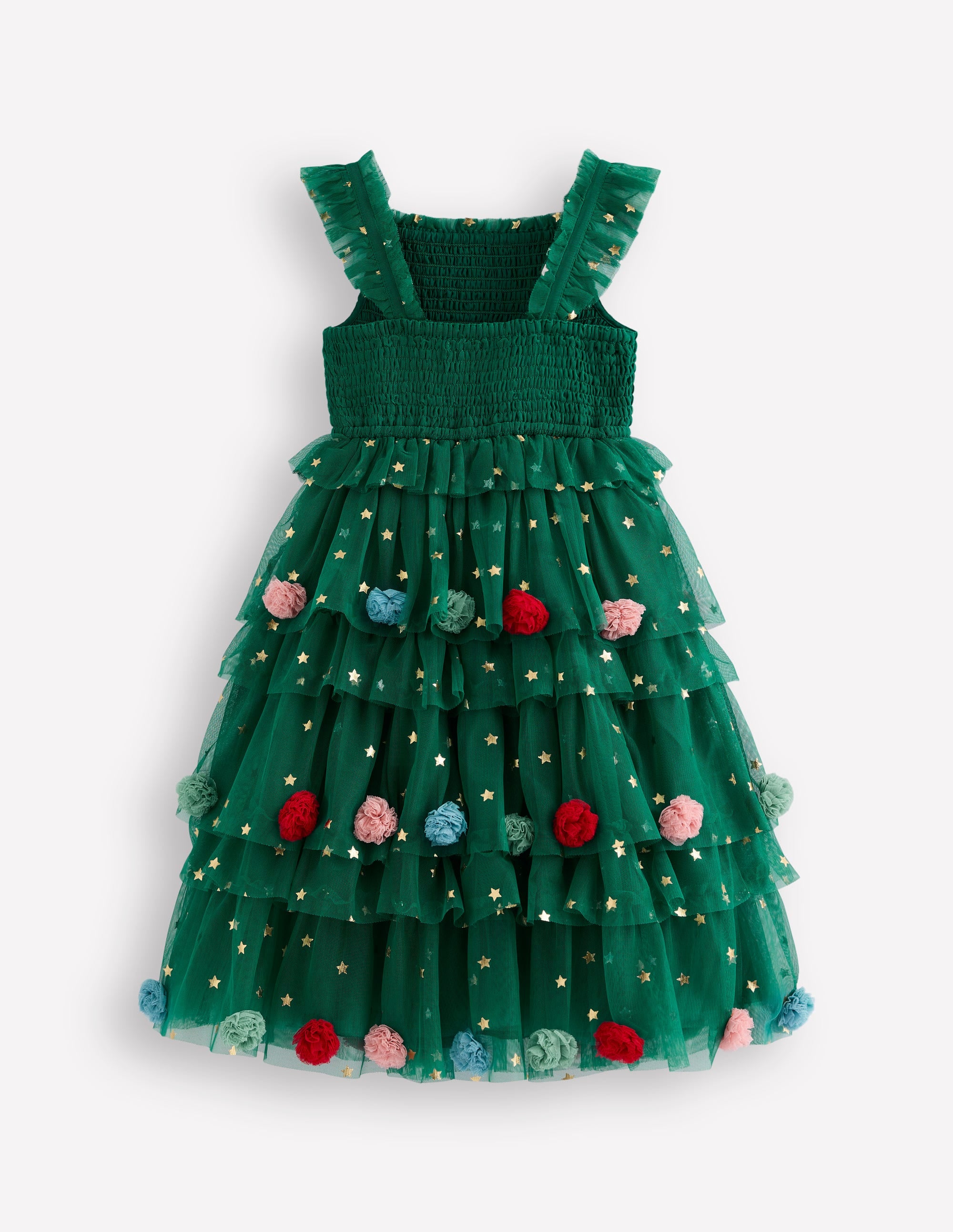 Maude Ruffle Tulle Dress-Jewel Green Christmas Tree - Image 2