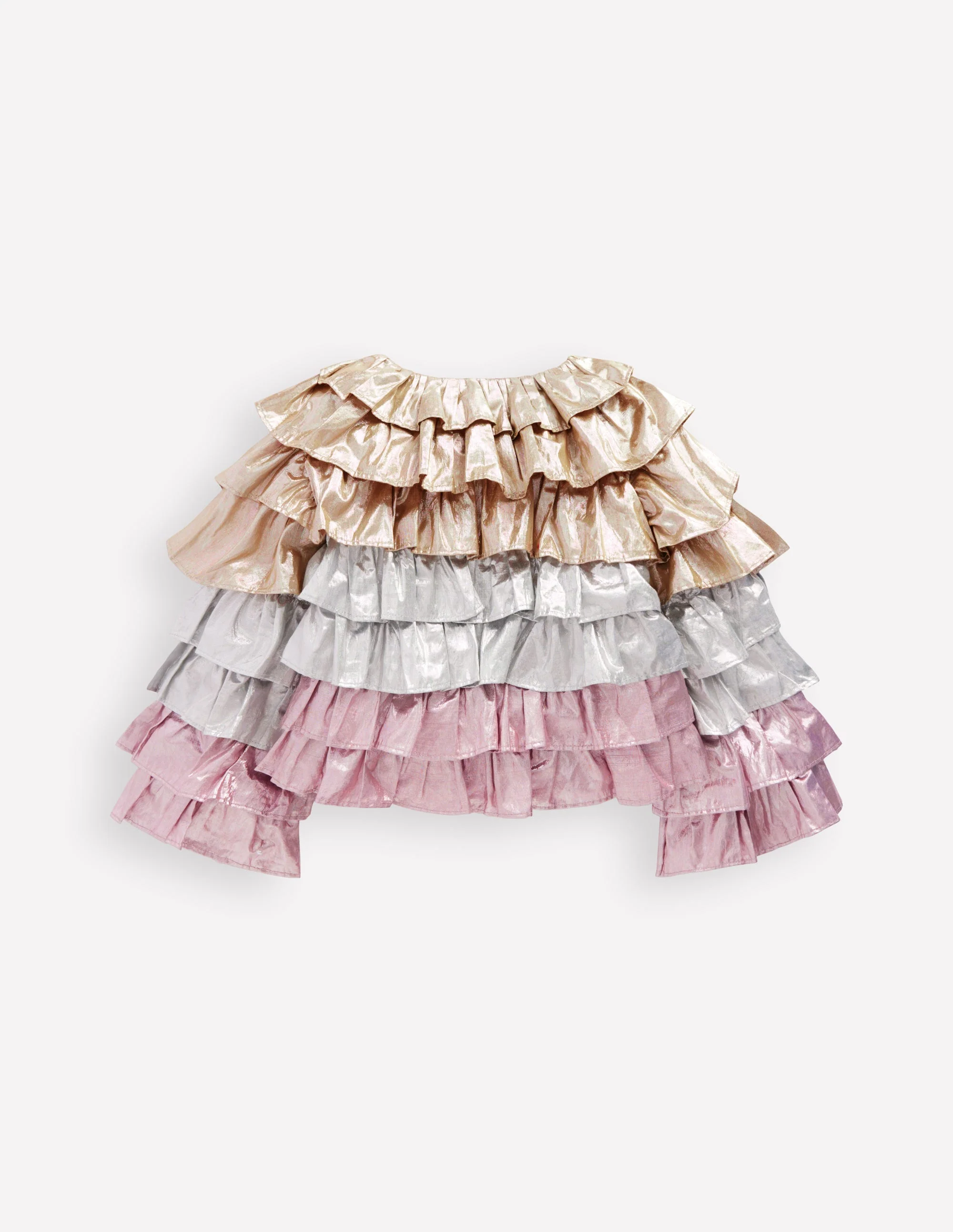 Metallic Tiered Jacket-Metallic Colourblock - Image 2