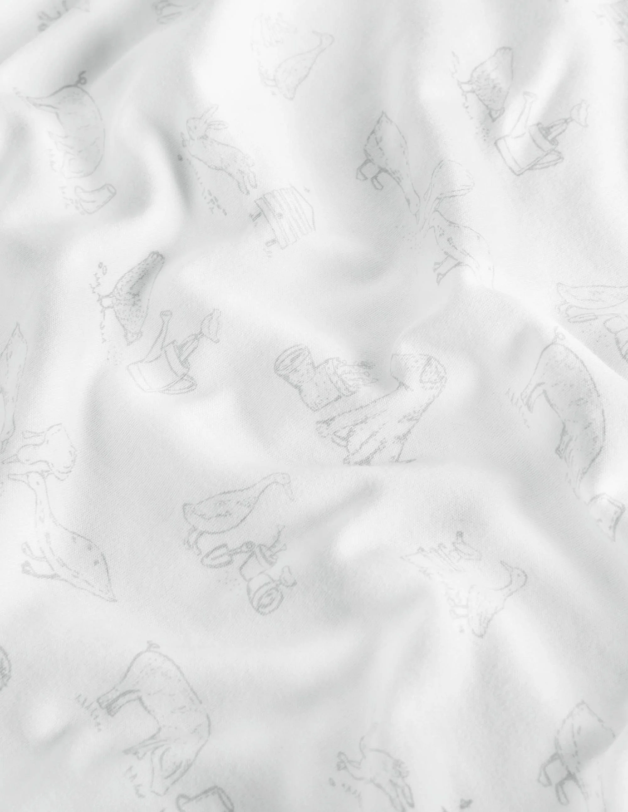 Newborn Jersey Blanket-Ivory/Grey - Image 2