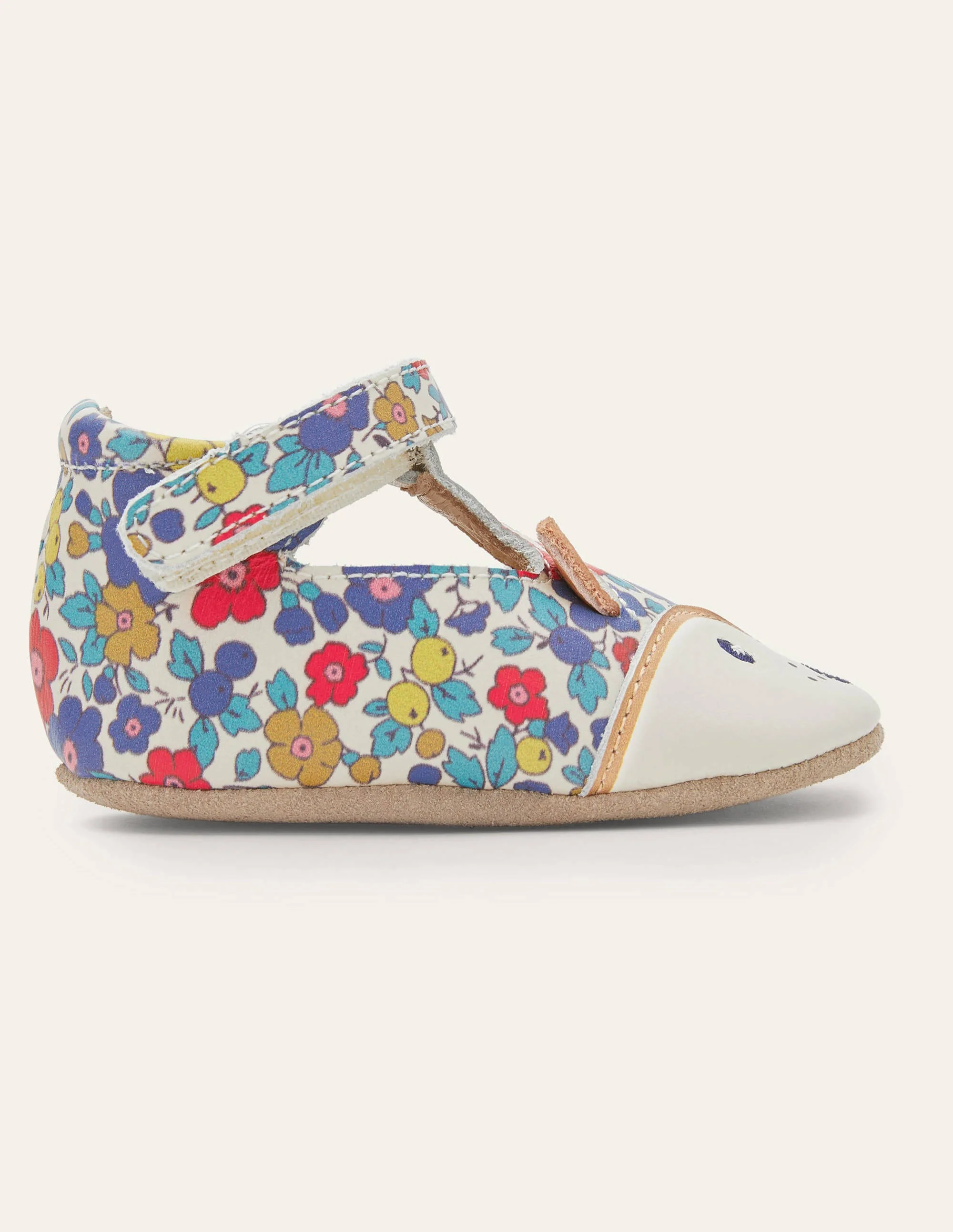 Novelty Leather Baby Shoes-Floral Fox - Image 3