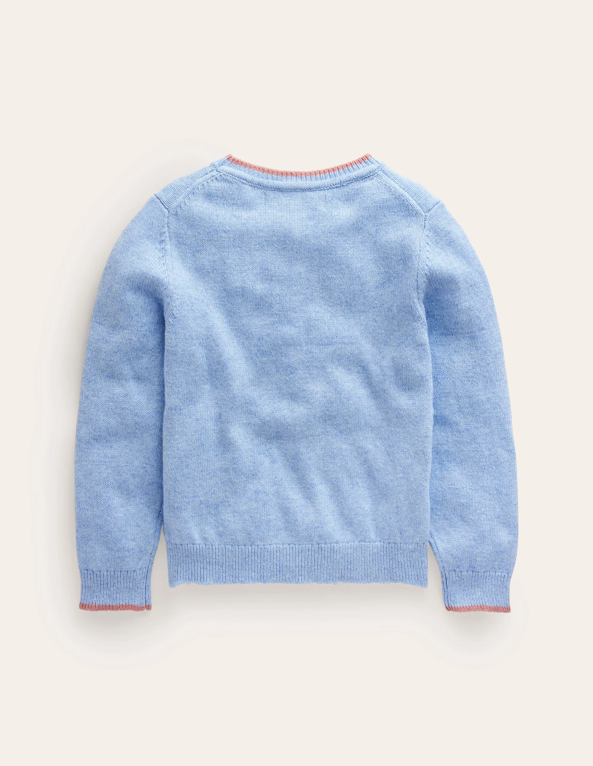 Novelty Logo Sweater-Pebble Blue Strawberry - Image 2